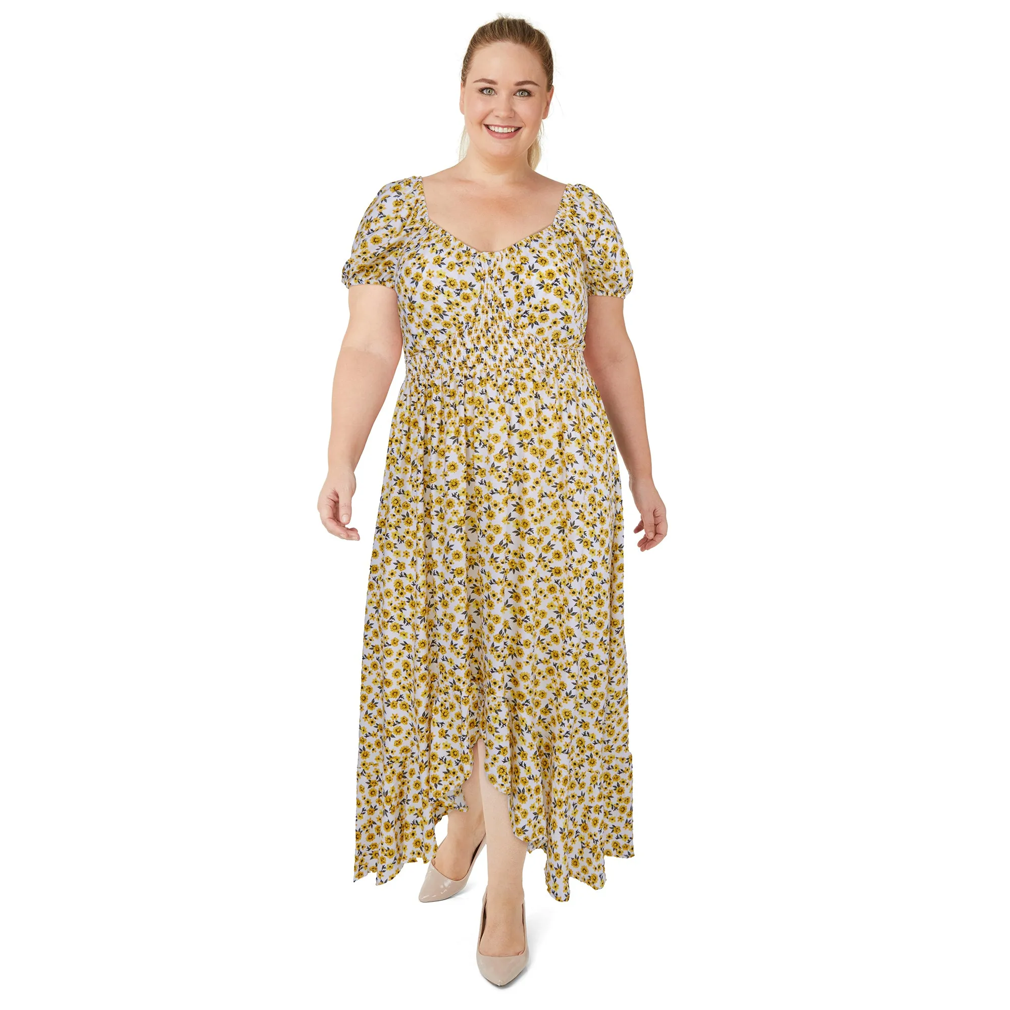 lily morgan Women's Plus Tropical Printed Maxi Dress sold by Giant Tiger product image thumbnail 4