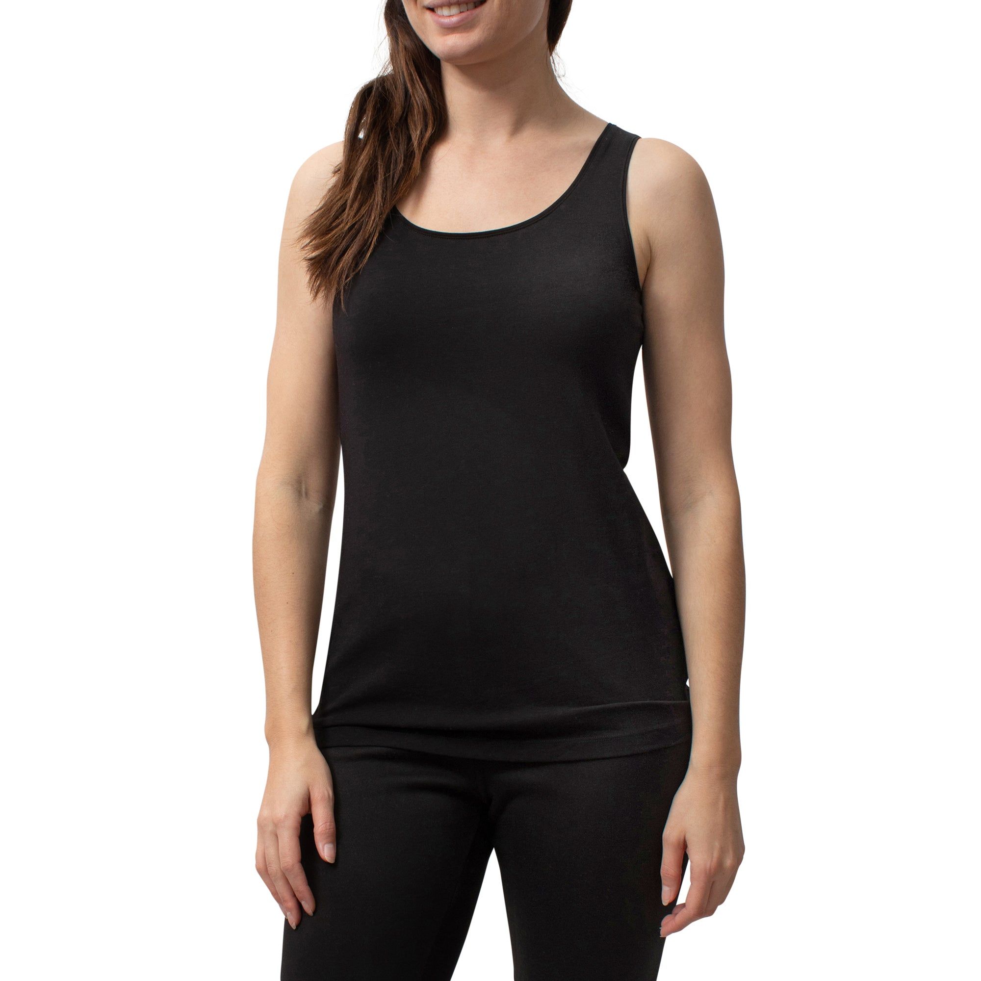 mySTYLE Women's Scoop Neck Cotton Spandex High Back Tank Top sold by Giant Tiger