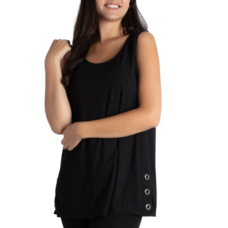 lily morgan Woman's Solid Grommet Top sold by Giant Tiger