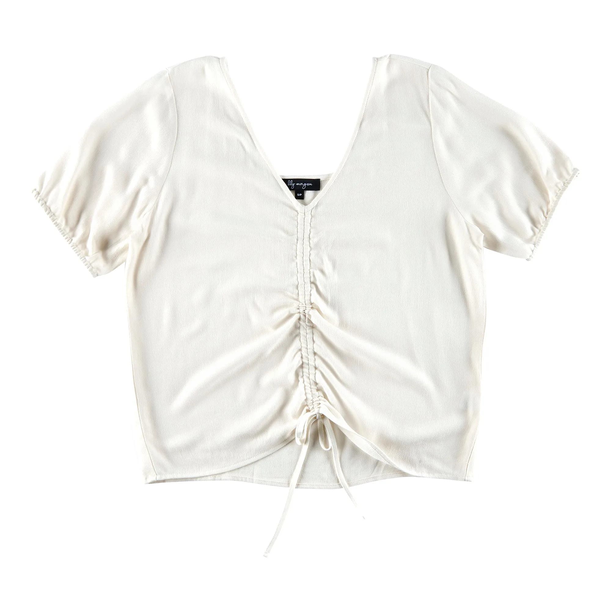 lily morgan Women's Mystic Solid Ruched Front Top sold by Giant Tiger product image thumbnail 4