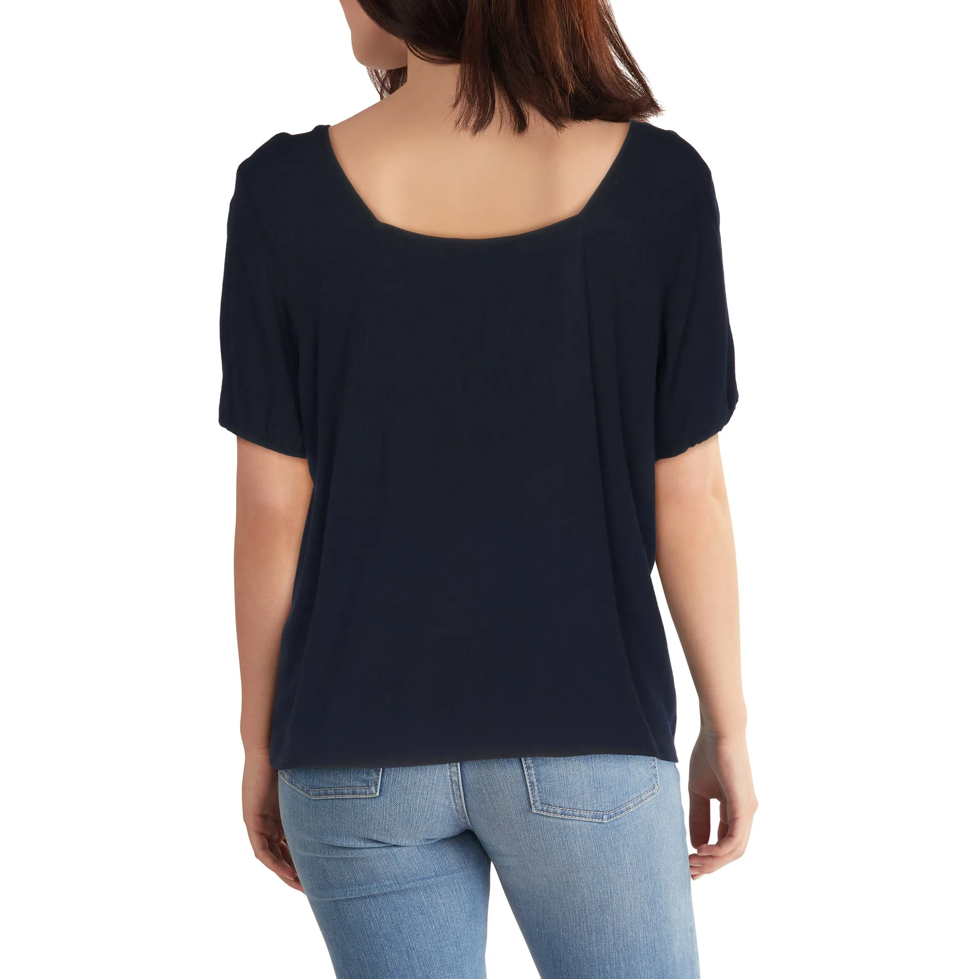 lily morgan Women's Mystic Solid Ruched Front Top sold by Giant Tiger product image thumbnail 2