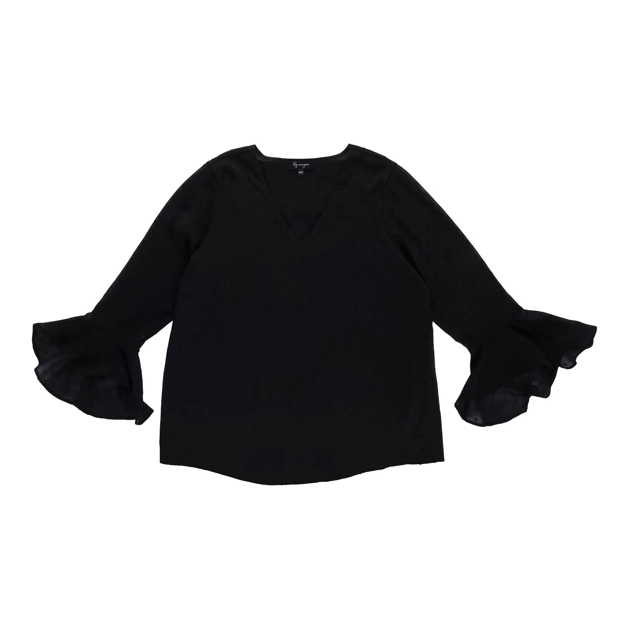 lily morgan Women's Ruffle Sleeve Top sold by Giant Tiger