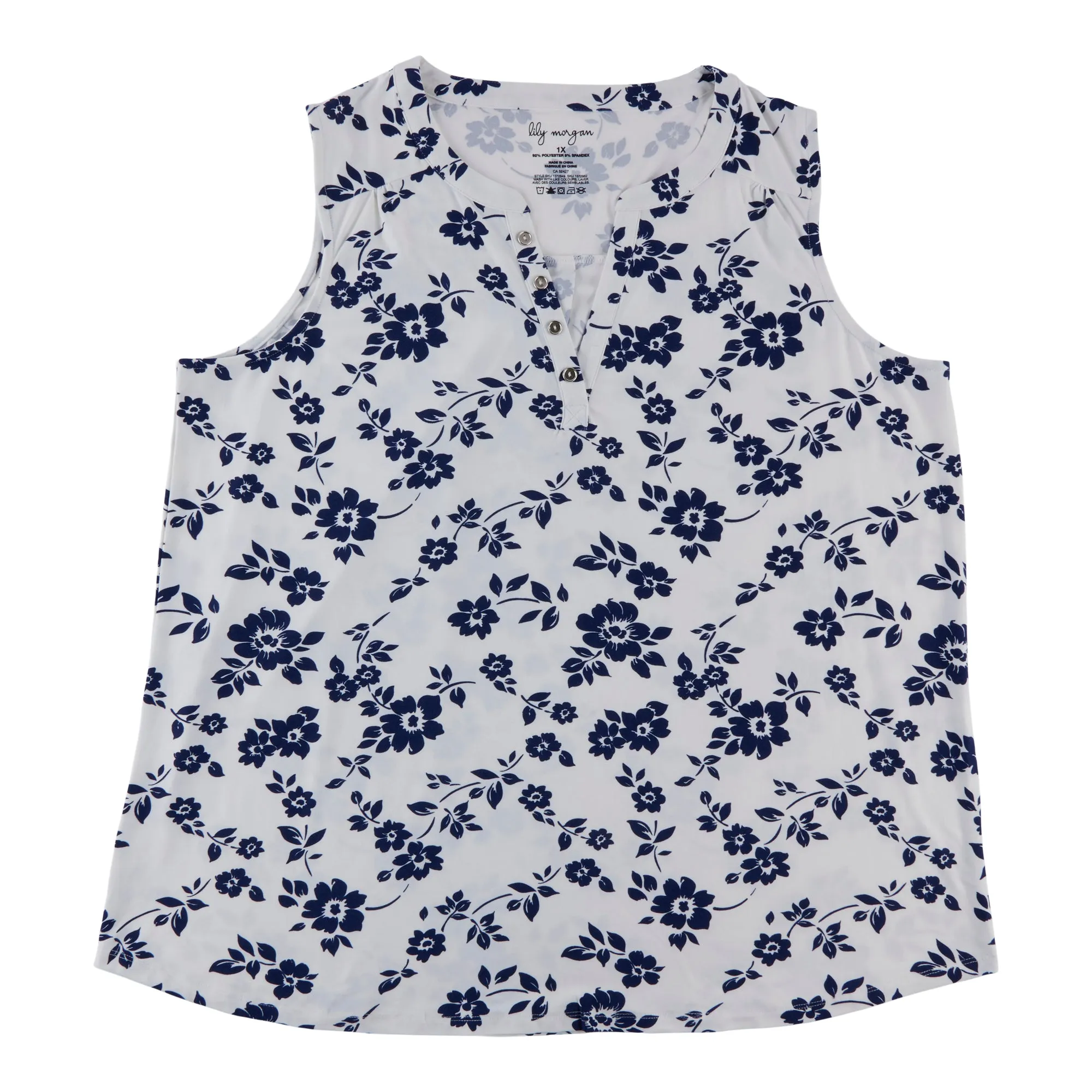 lily morgan Women's Plus Printed Button Detail Camisole sold by Giant Tiger product image thumbnail 5