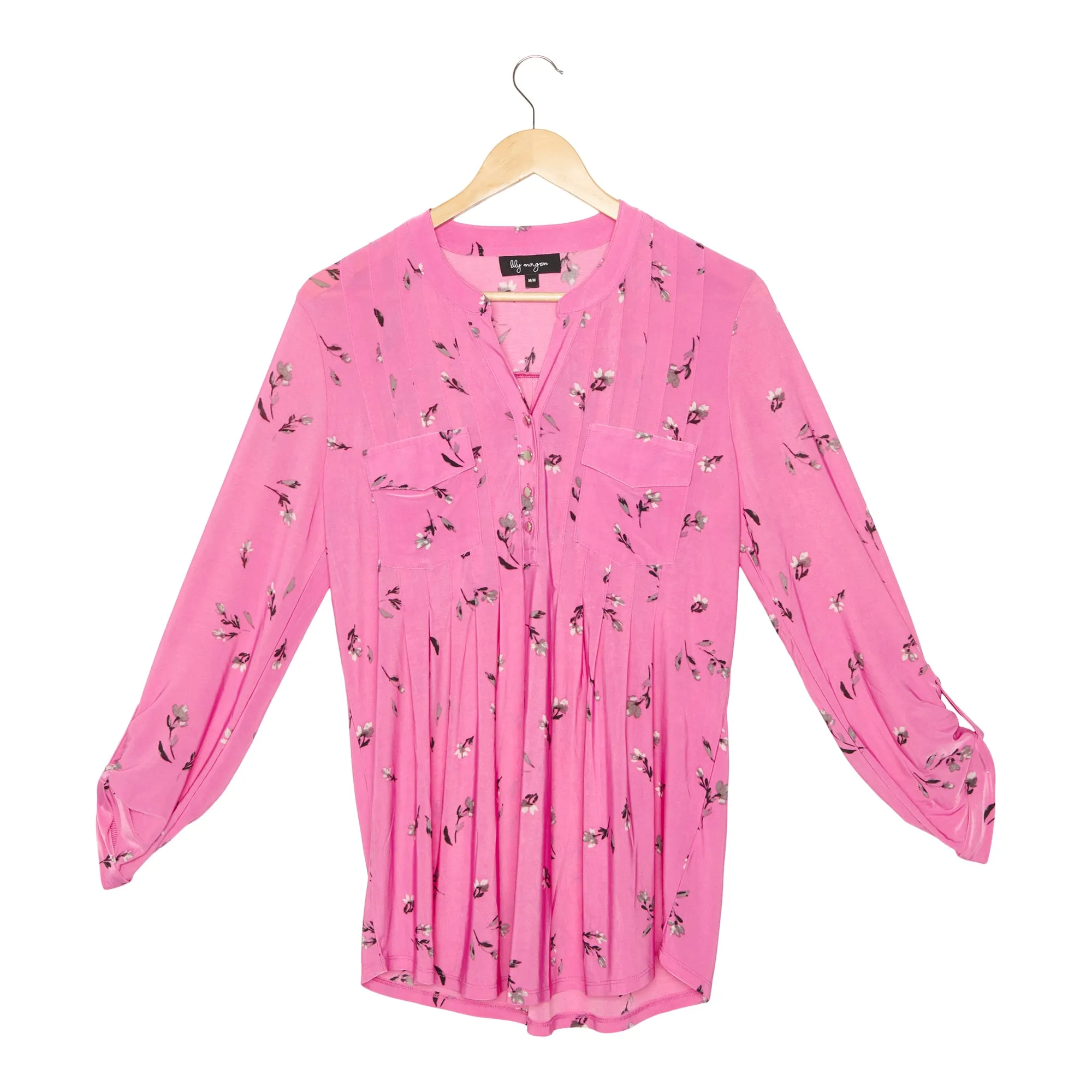 lily morgan Women's Spring Flair Printed Pintuck Top sold by Giant Tiger product image thumbnail 4