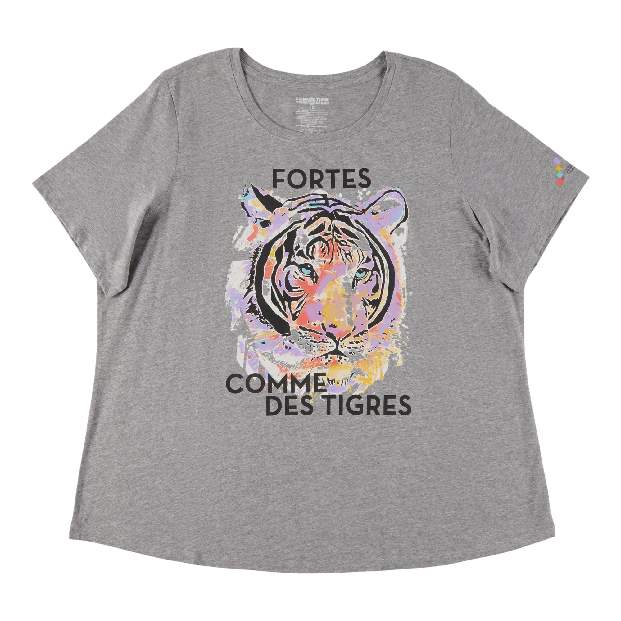 Women's Plus International Women's Day T-Shirt, French sold by Giant Tiger