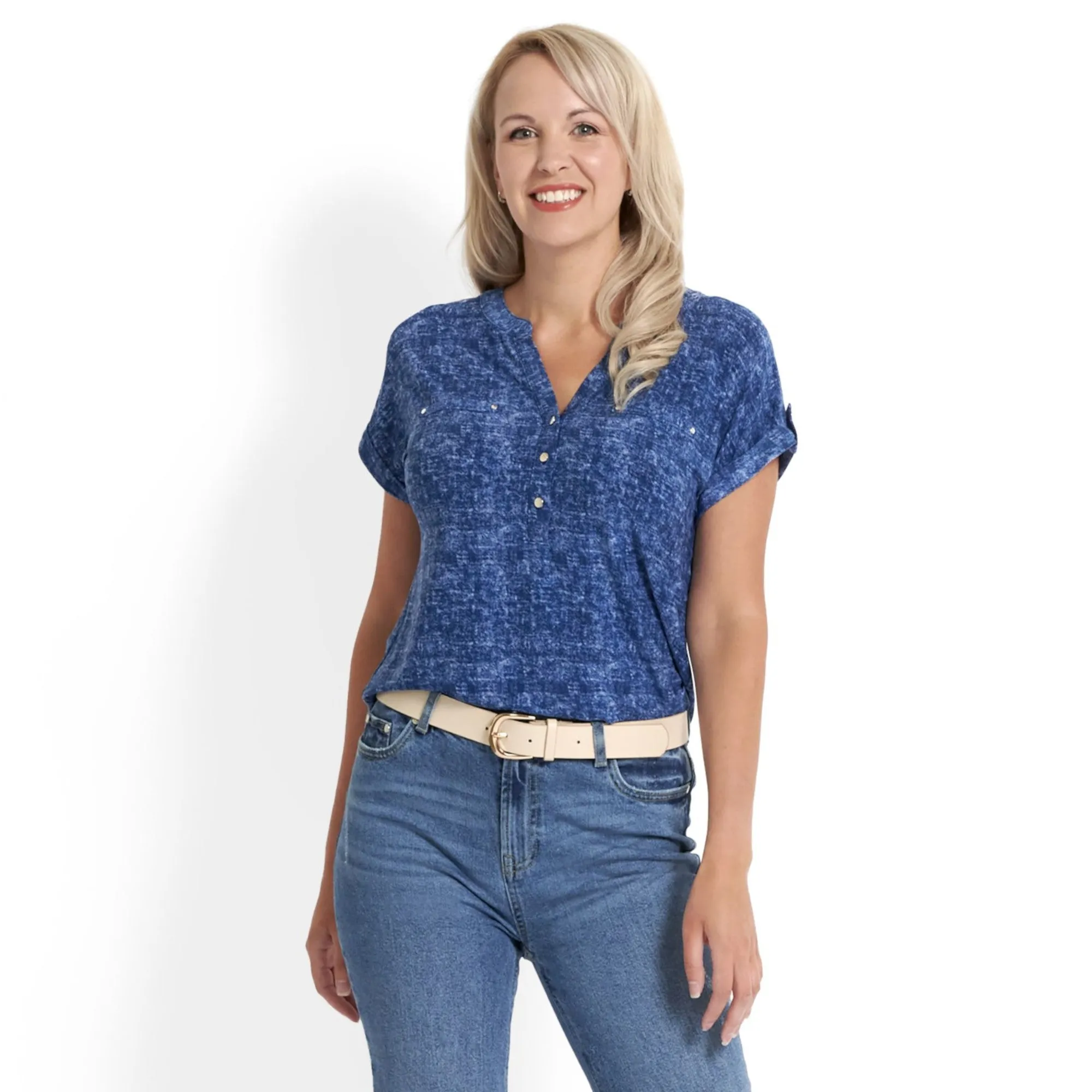 mySTYLE Women's Street Smart Denim Cap Sleeve Top sold by Giant Tiger product image thumbnail 2