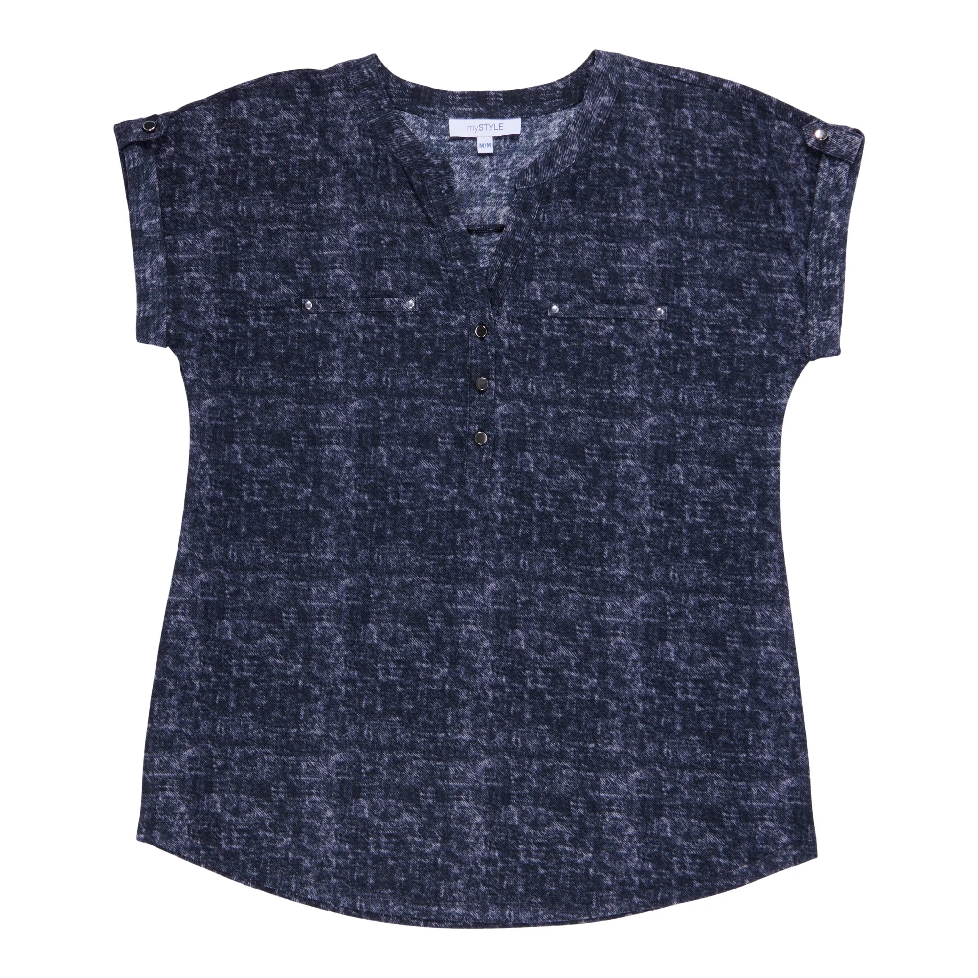 mySTYLE Women's Street Smart Denim Cap Sleeve Top sold by Giant Tiger