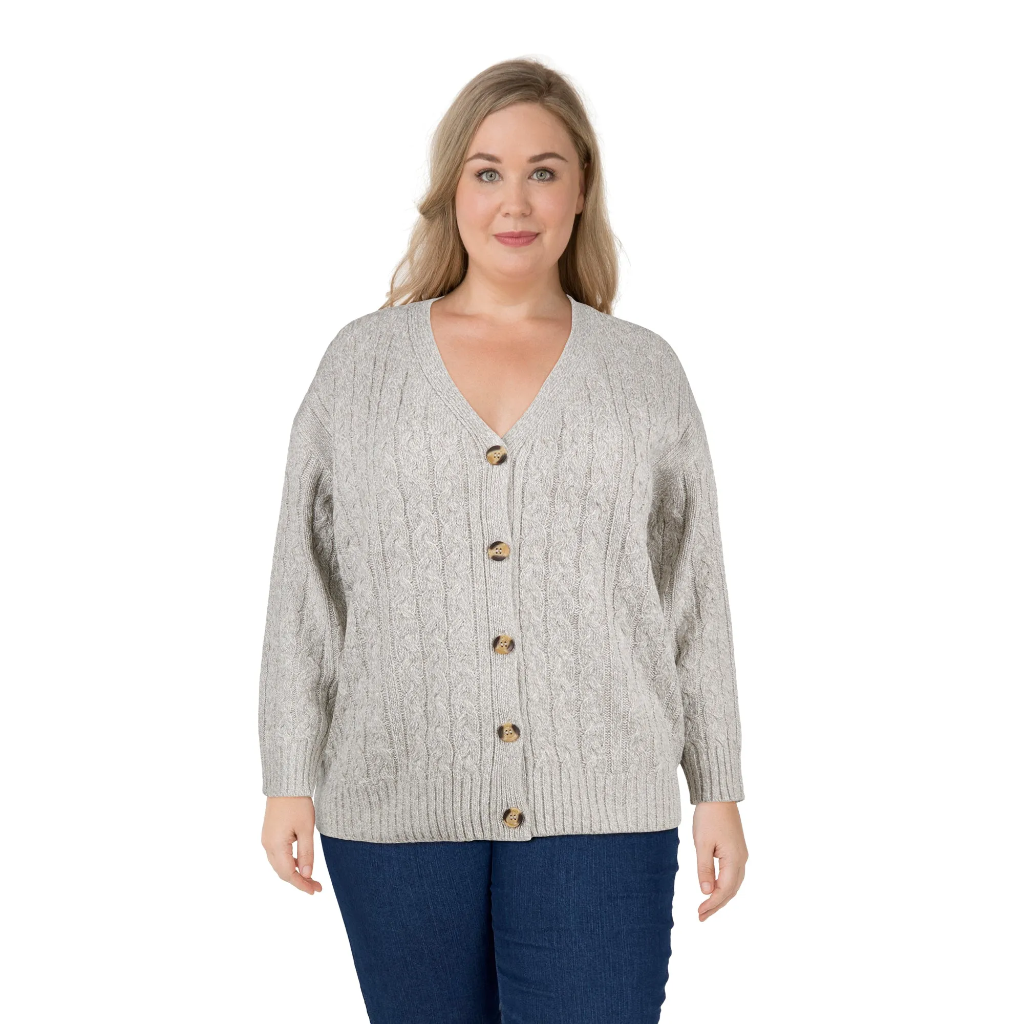mySTYLE Women's Plus Cable Cardigan sold by Giant Tiger product image thumbnail 3