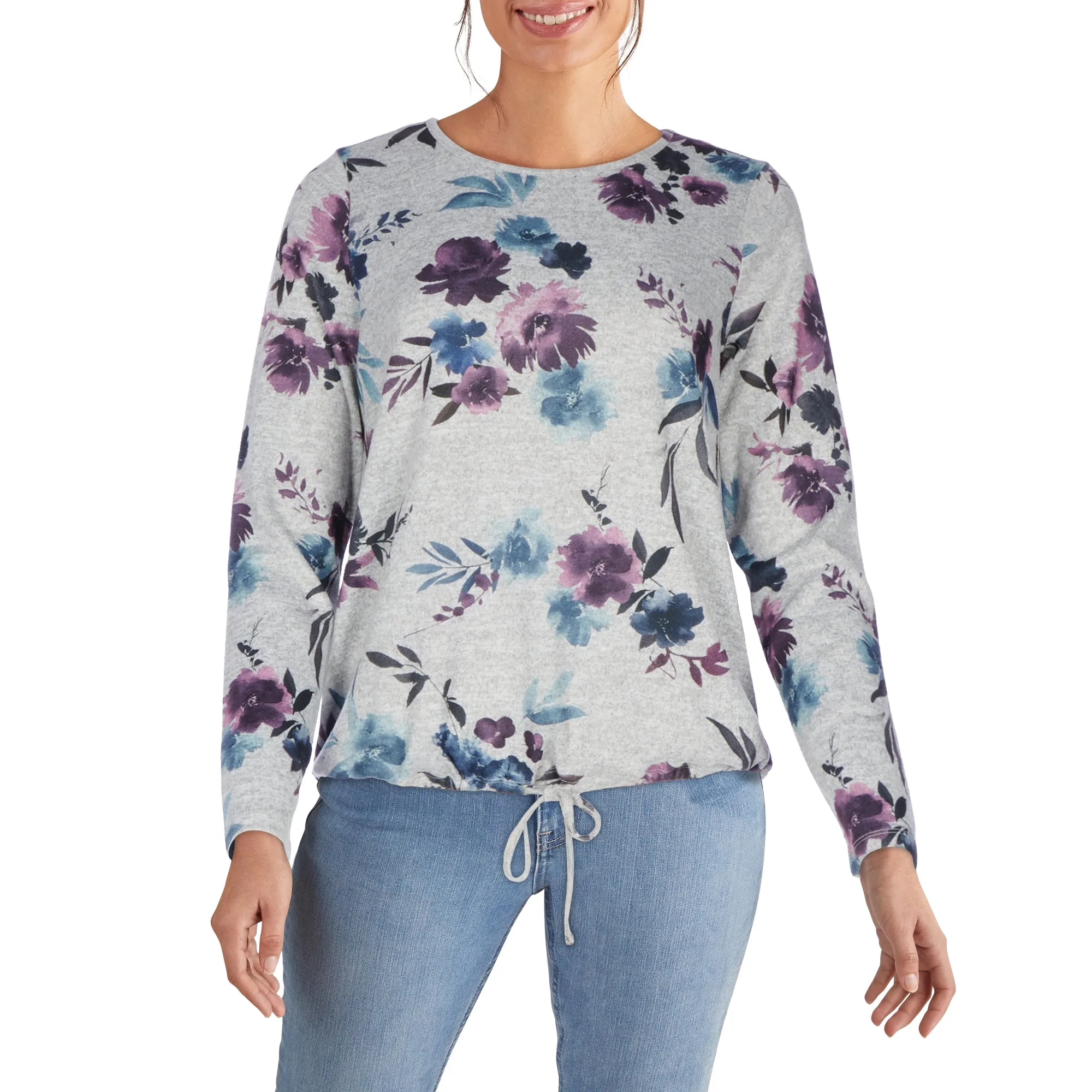 lily morgan Women's Round Neck Tie-Front Blouse sold by Giant Tiger product image thumbnail 5