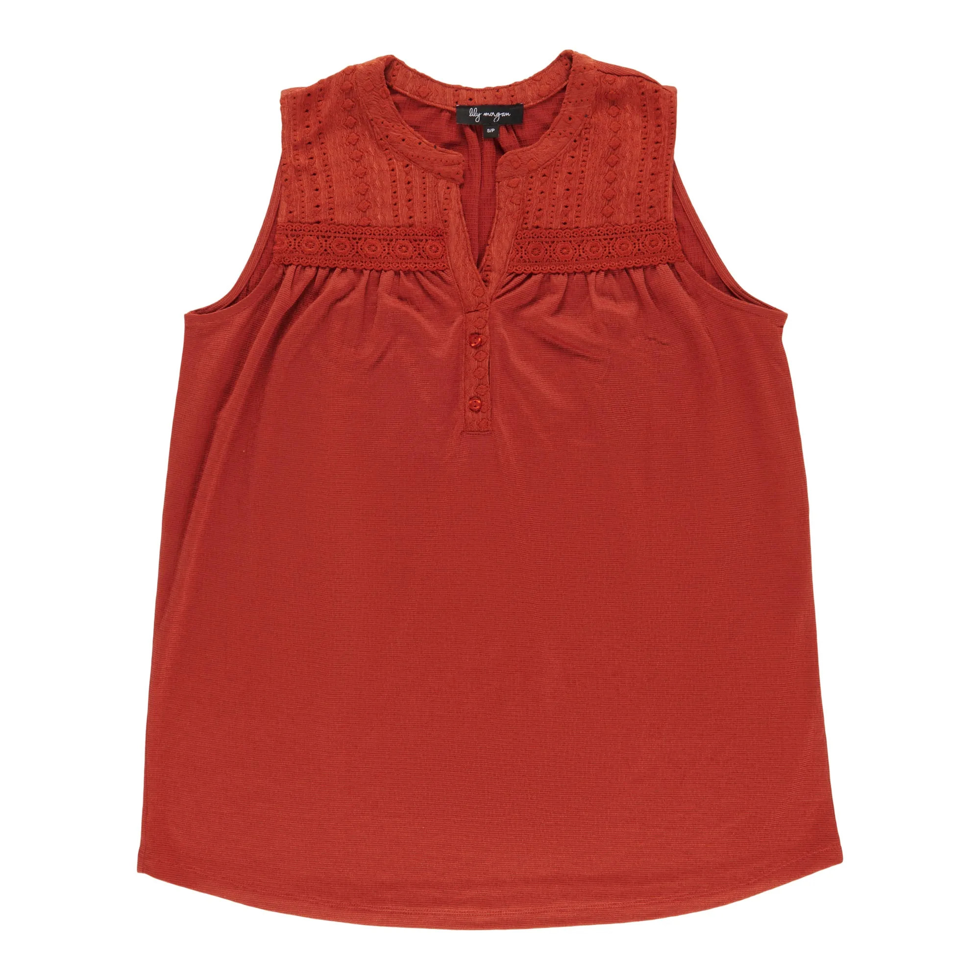 lily morgan Women's Exotic Solid Eyelet Cami sold by Giant Tiger product image thumbnail 4