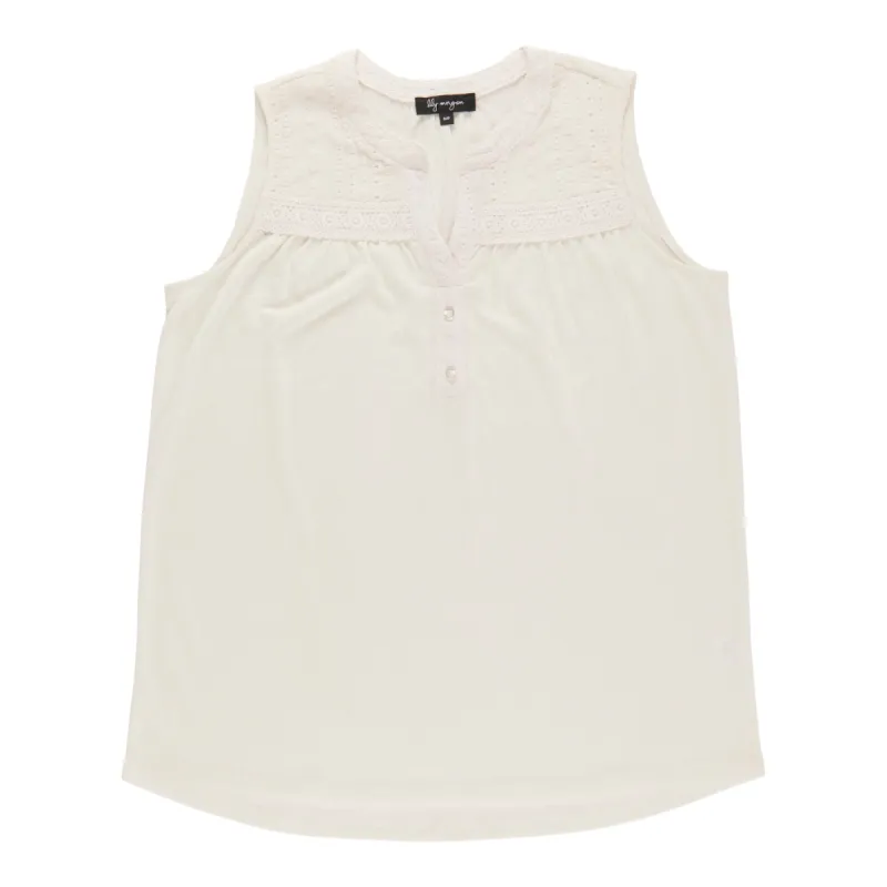 lily morgan Women's Exotic Solid Eyelet Cami sold by Giant Tiger