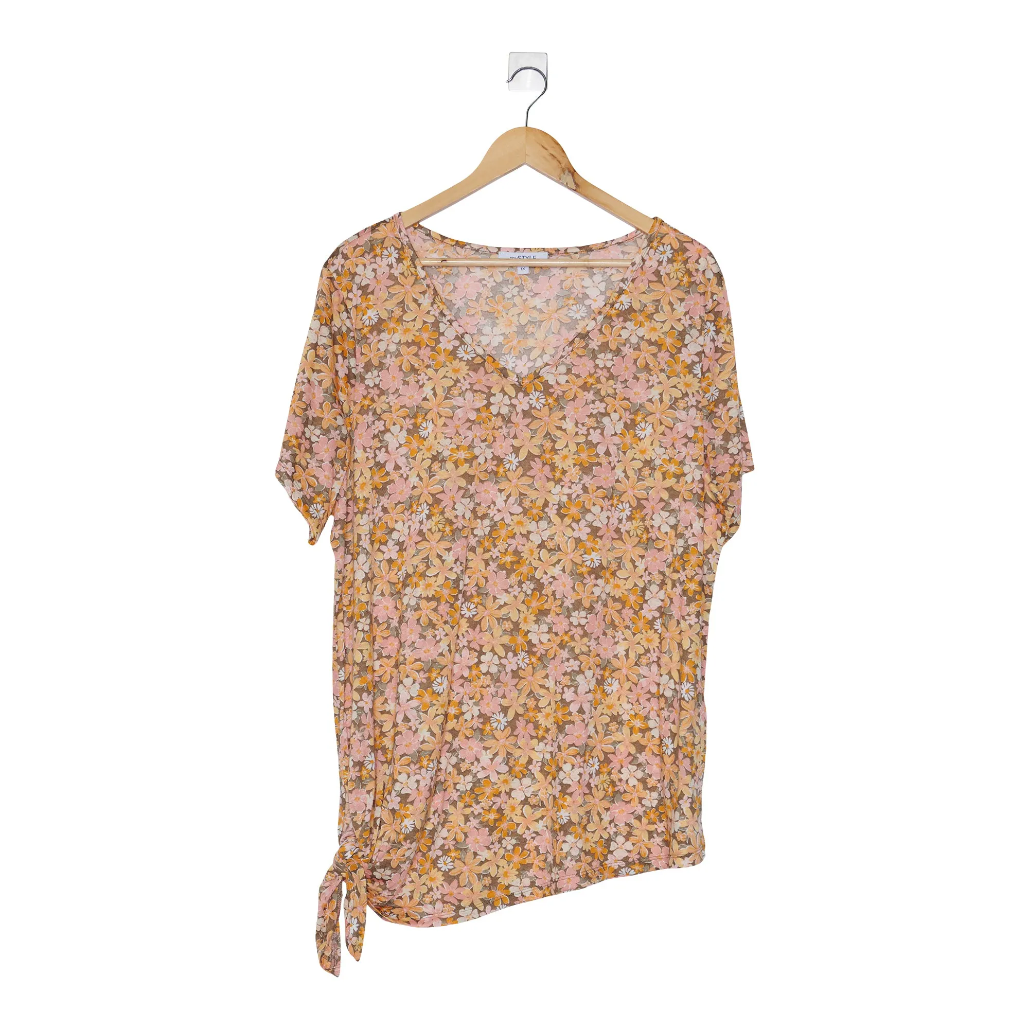 mySTYLE Women's Plus Cool Comfort Printed Side Tie T-Shirt sold by Giant Tiger product image thumbnail 2