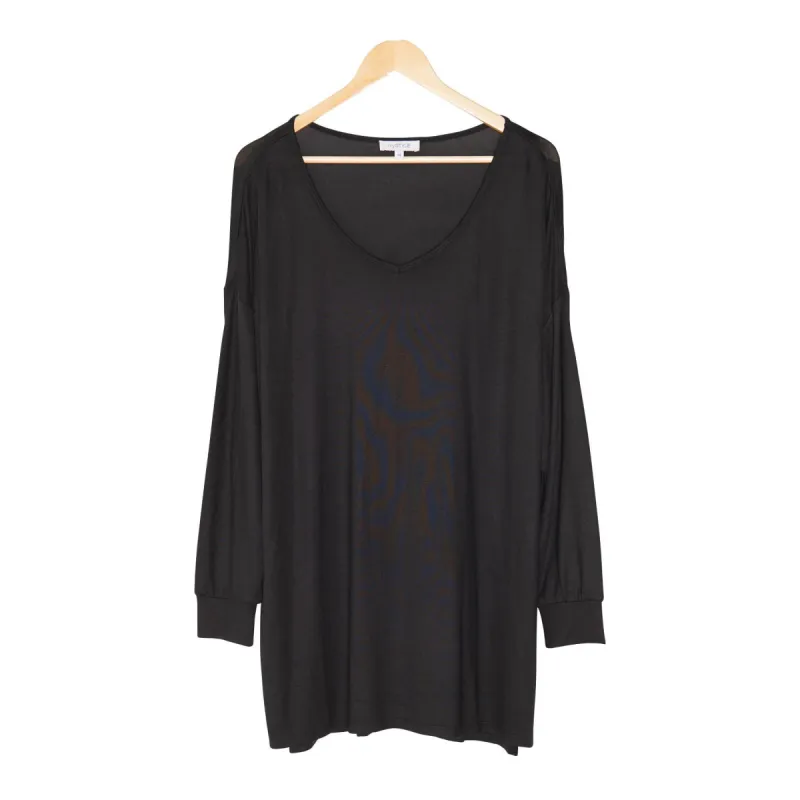mySTYLE Women's Plus V-Neck Long Sleeve Knit T-Shirt sold by Giant Tiger