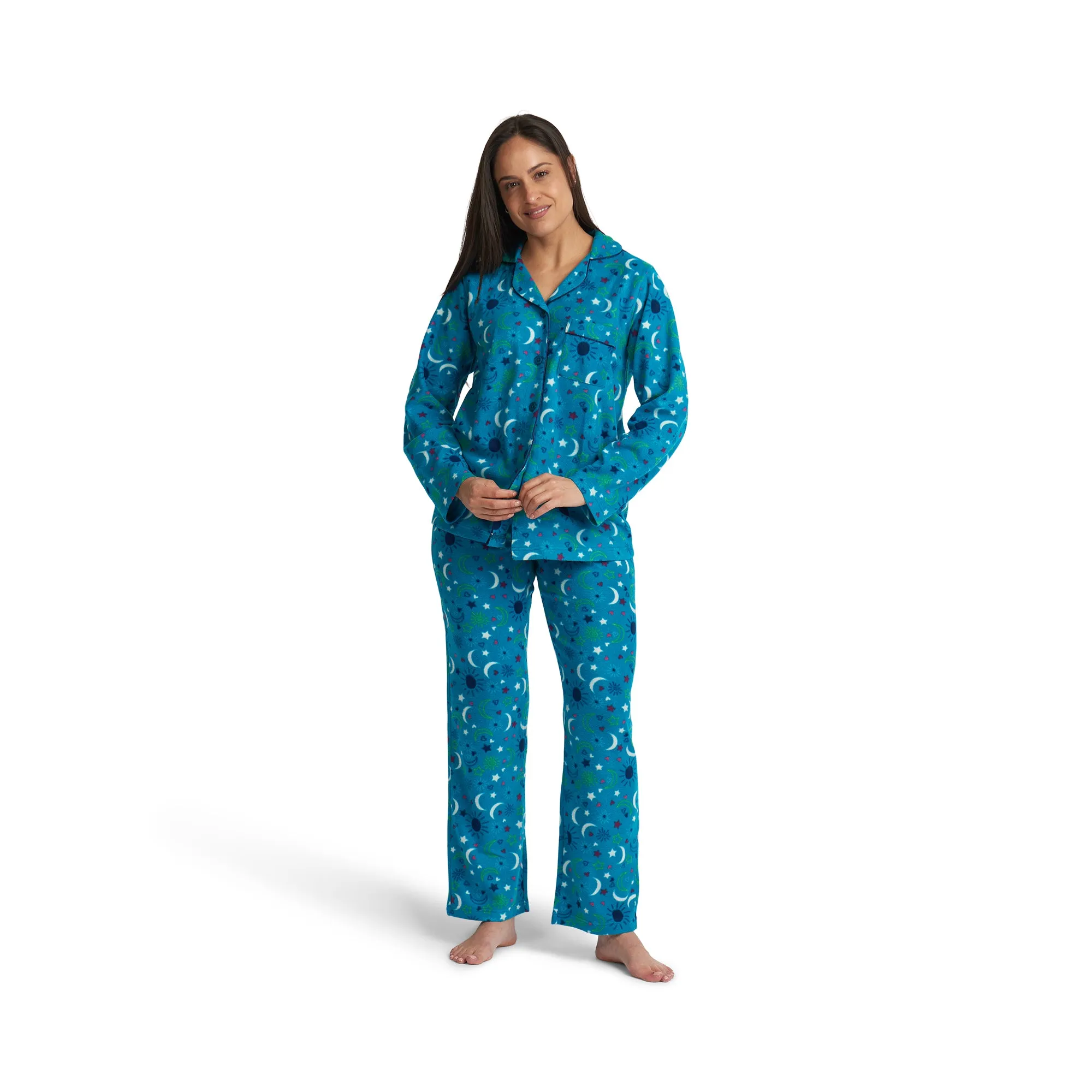 Carisma Women's Starry Nights Long Sleeve Collared PJ Set, 2-Piece sold by Giant Tiger product image thumbnail 3