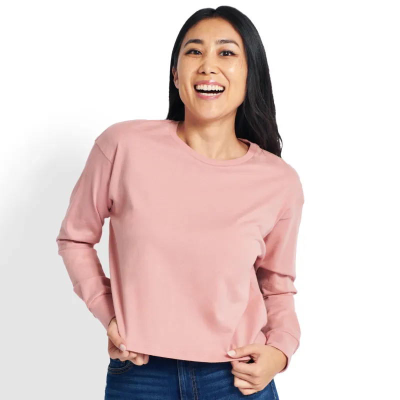 Women's Cropped Long Sleeve T-Shirt, Assorted sold by Giant Tiger