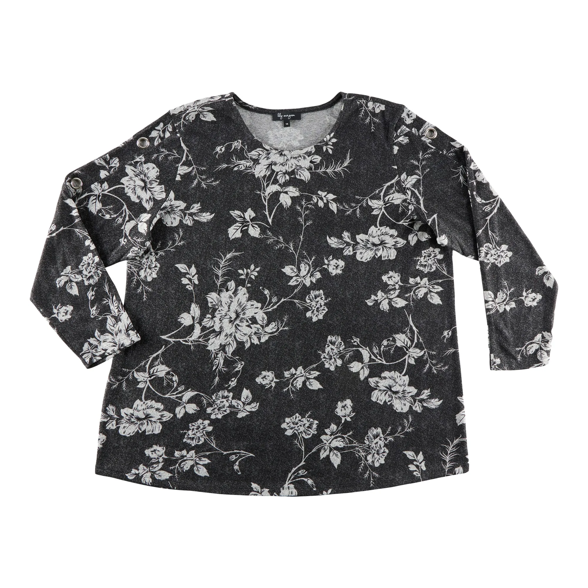 lily morgan Women's Plus Urban Chic Round Neck Blouse sold by Giant Tiger product image thumbnail 3