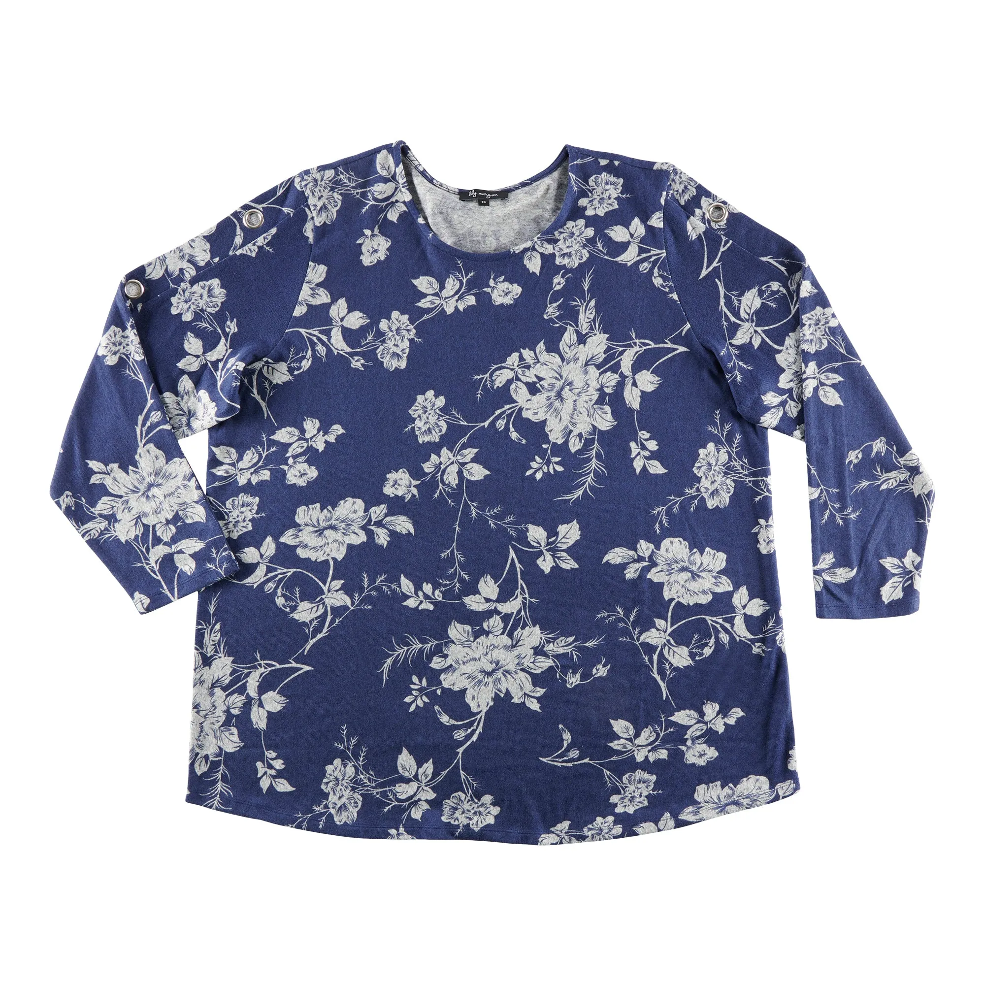 lily morgan Women's Plus Urban Chic Round Neck Blouse sold by Giant Tiger product image thumbnail 2