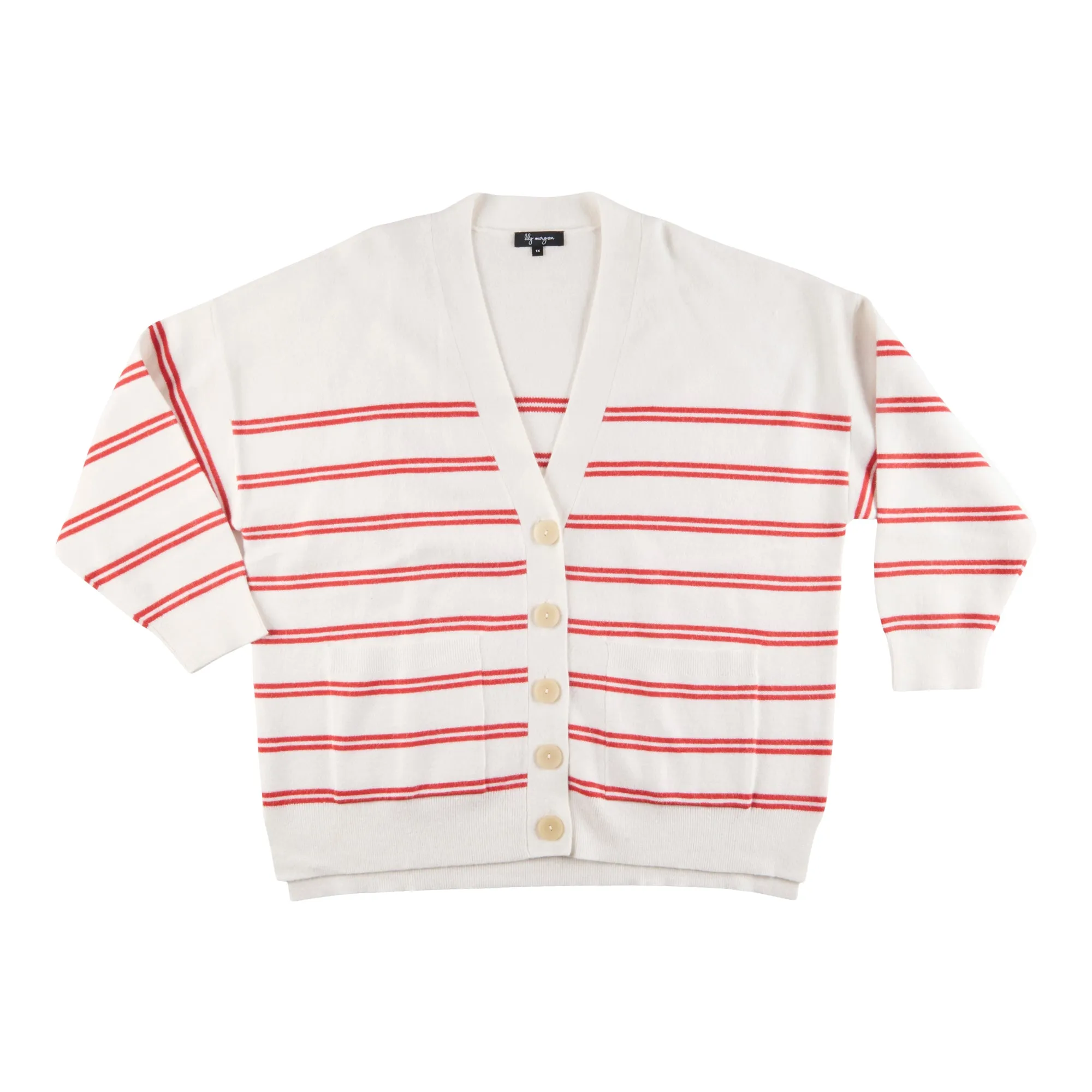 lily morgan Women's Plus City Chic Hi-Lo Striped Cardigan sold by Giant Tiger product image thumbnail 2
