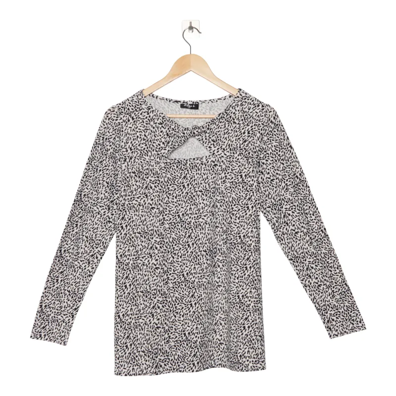 Women's Printed Long Sleeve Twist Neck Top sold by Giant Tiger