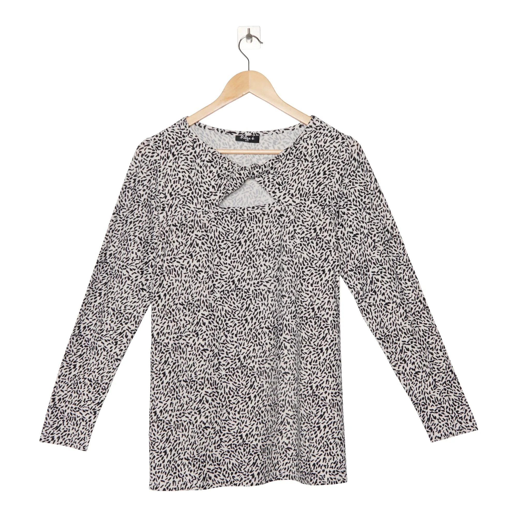 Women's Printed Long Sleeve Twist Neck Top sold by Giant Tiger