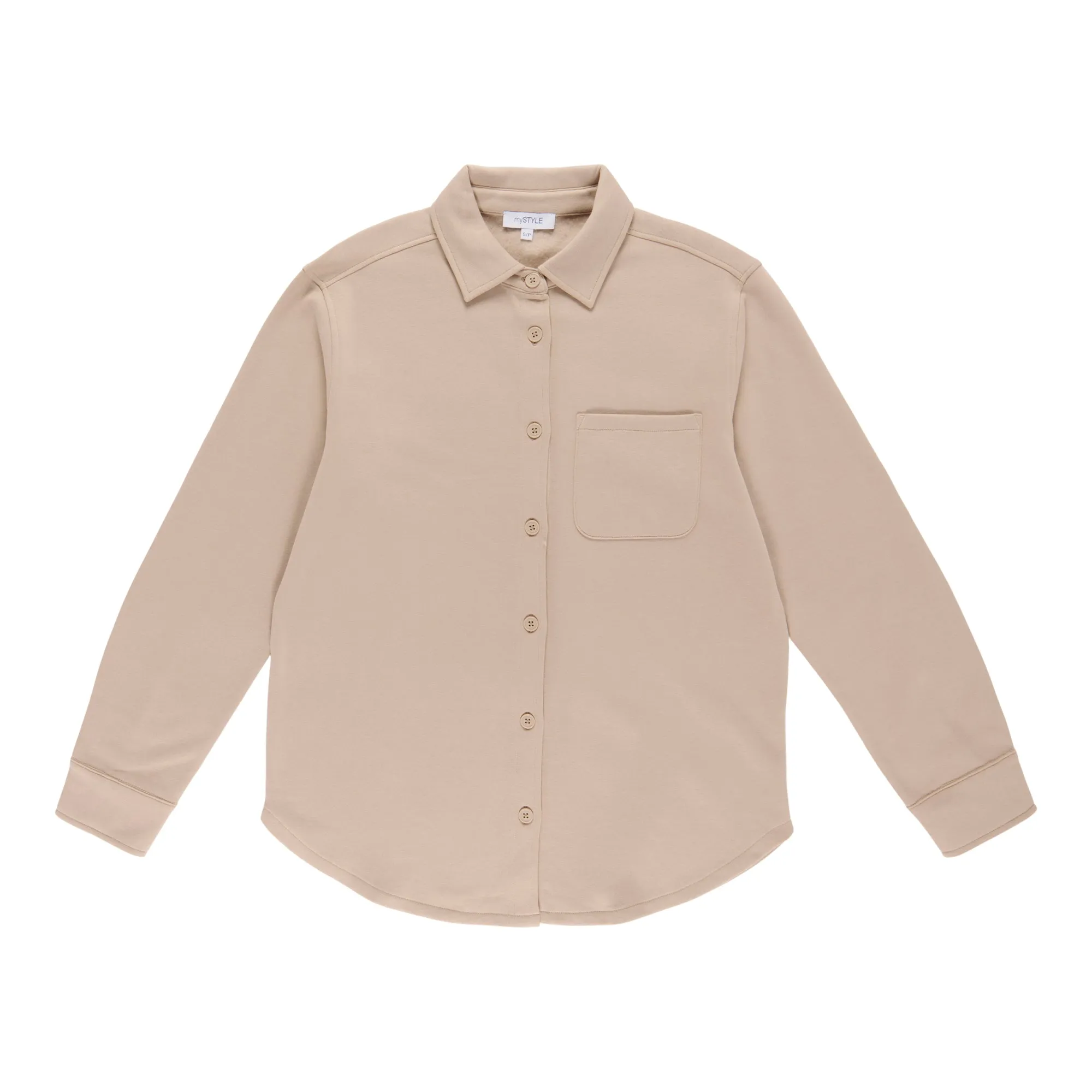 mySTYLE Women's Collared Long Sleeve Fleece Shacket sold by Giant Tiger product image thumbnail 3