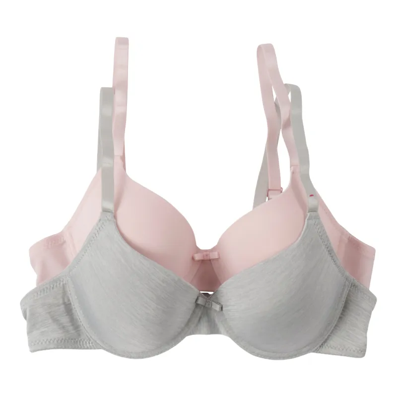 Carisma Women's Heather T-Shirt Bra, 2-Pack sold by Giant Tiger