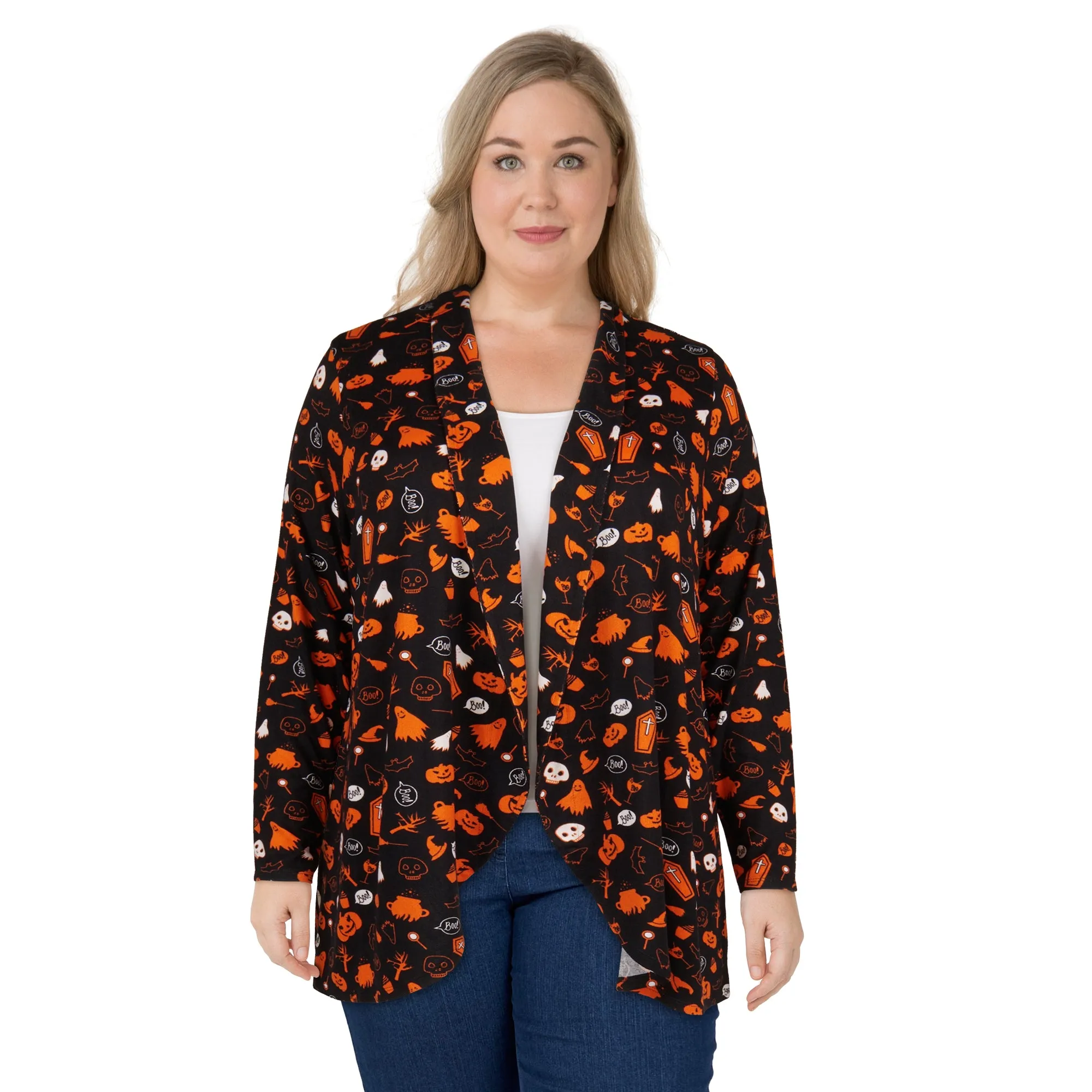 Women's Plus Halloween Cardigan sold by Giant Tiger