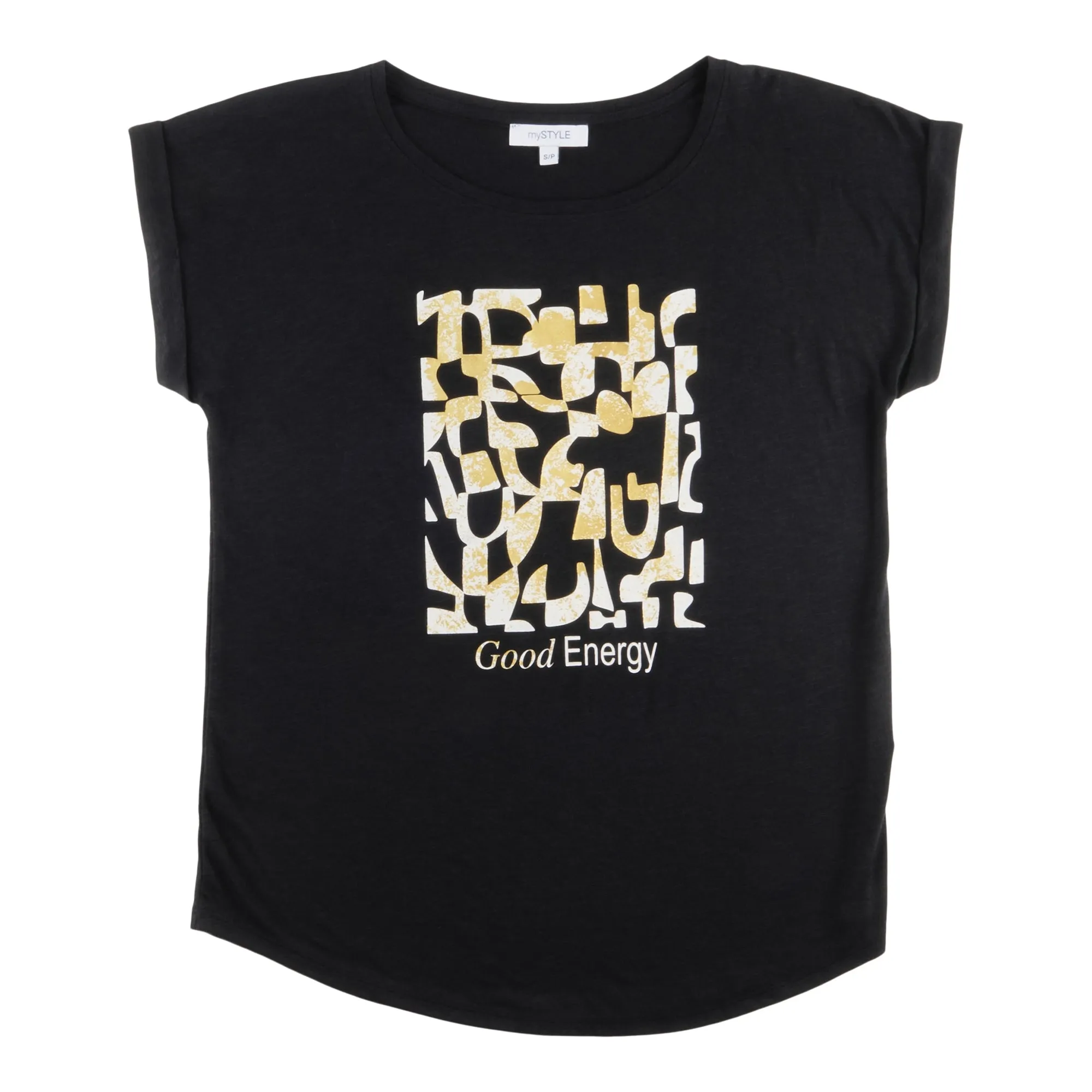mySTYLE Women's New Wave Screen Printed Tee with Rolled Sleeves sold by Giant Tiger product image thumbnail 2