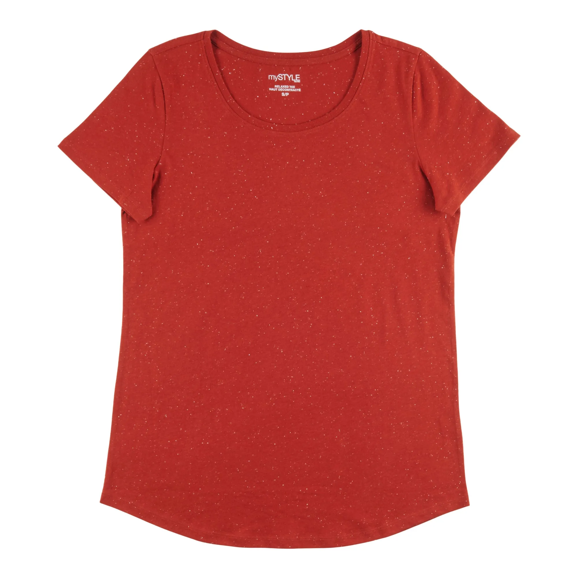 mySTYLE Women's Scoop Neck Relaxed Speckled T-Shirt sold by Giant Tiger product image thumbnail 3