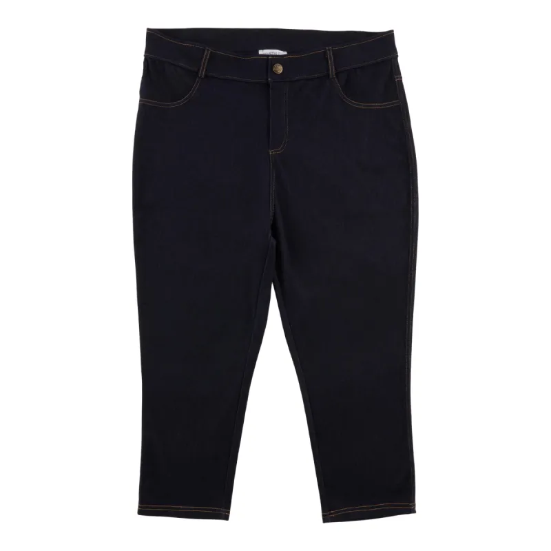 mySTYLE Women's Plus Dark Blue Capris Jeggings sold by Giant Tiger