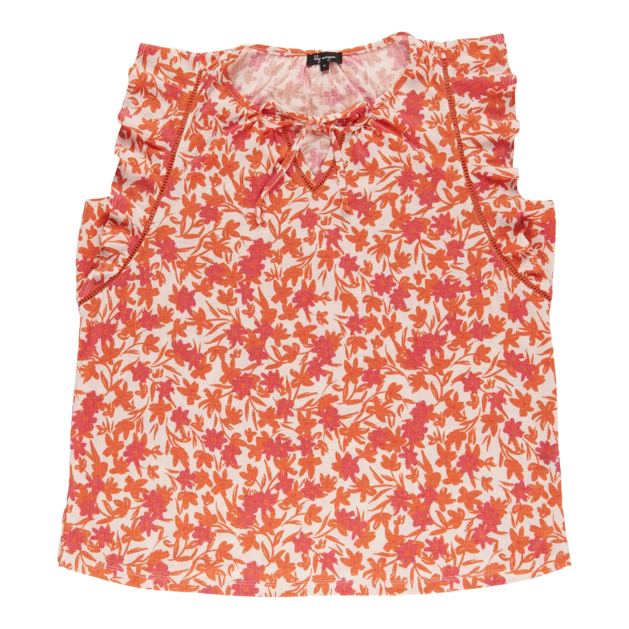 lily morgan Women's Plus V-Neck Ruffle Sleeve Camisole sold by Giant Tiger product image thumbnail 4