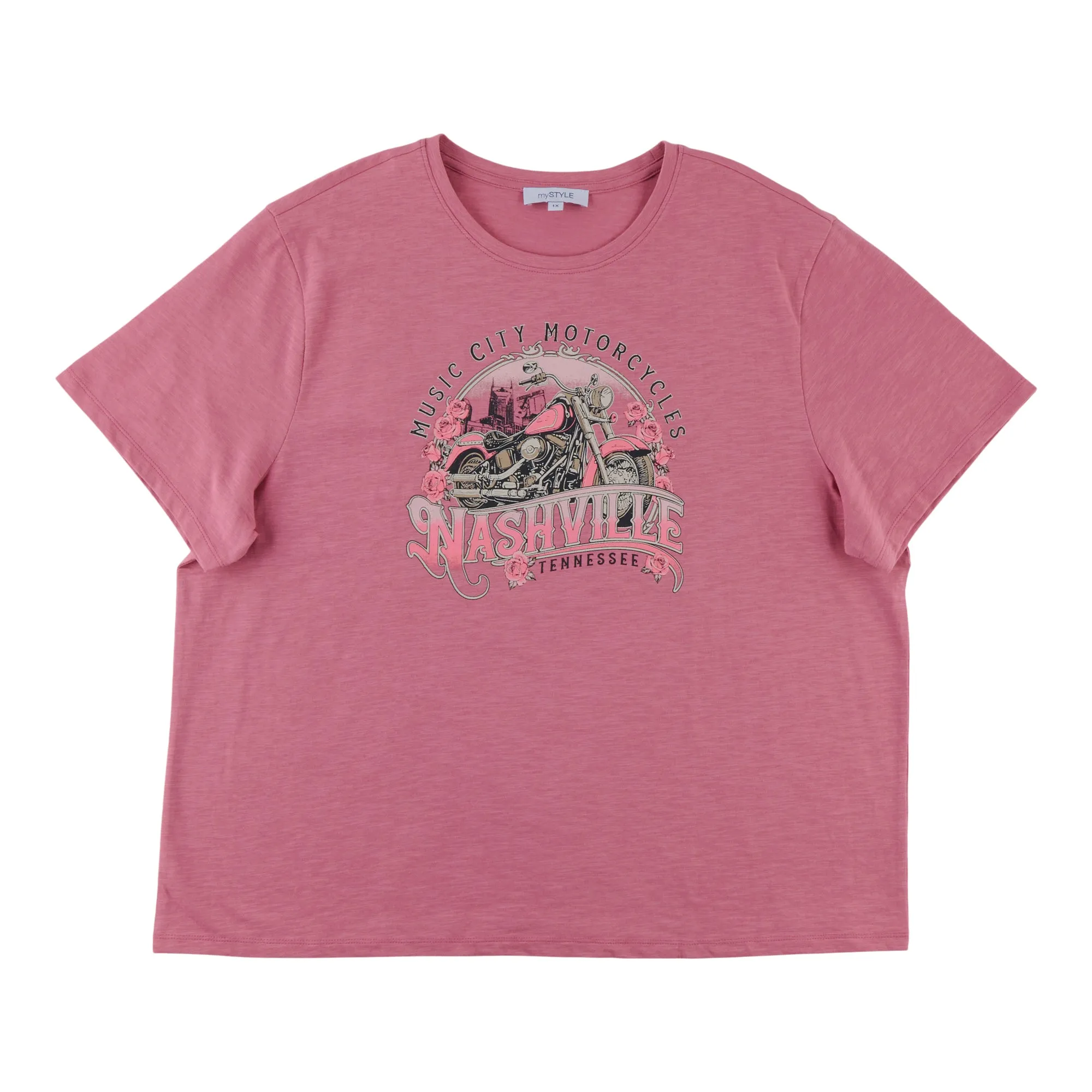 mySTYLE Women's Plus Festival Printed Slub T-Shirt sold by Giant Tiger product image thumbnail 2