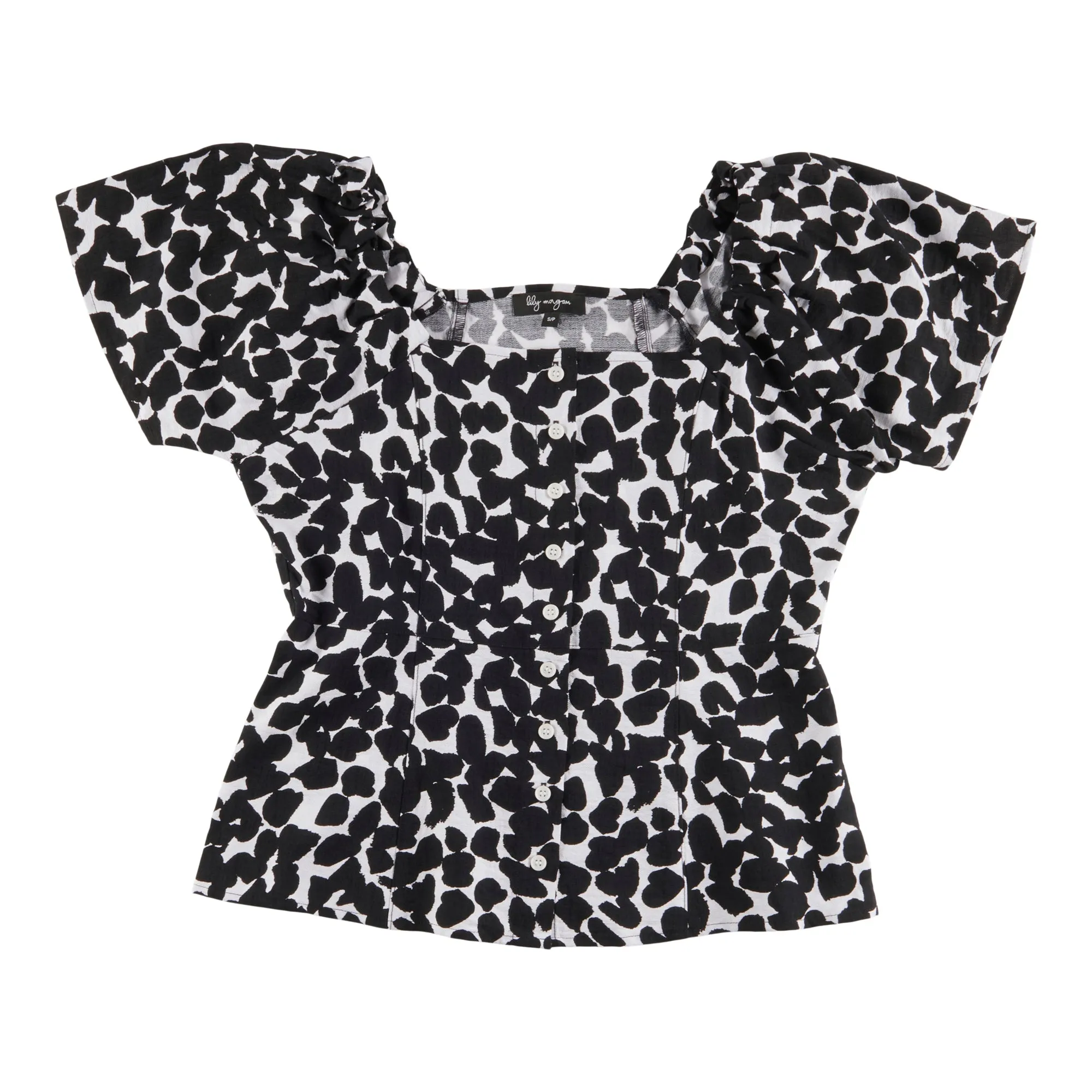 lily morgan Women's City Chic Printed Puff Sleeve Top sold by Giant Tiger product image thumbnail 4