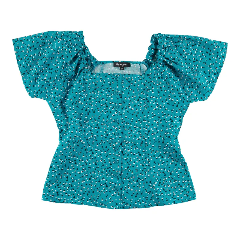 lily morgan Women's City Chic Printed Puff Sleeve Top sold by Giant Tiger