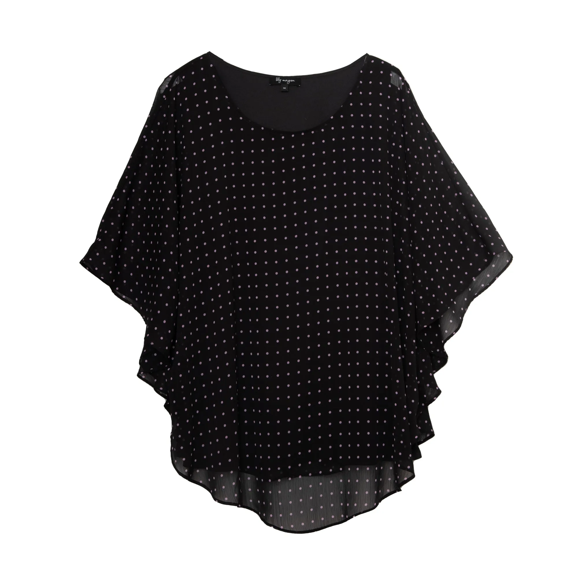 lily morgan Women's Plus Overlay Printed Blouse sold by Giant Tiger