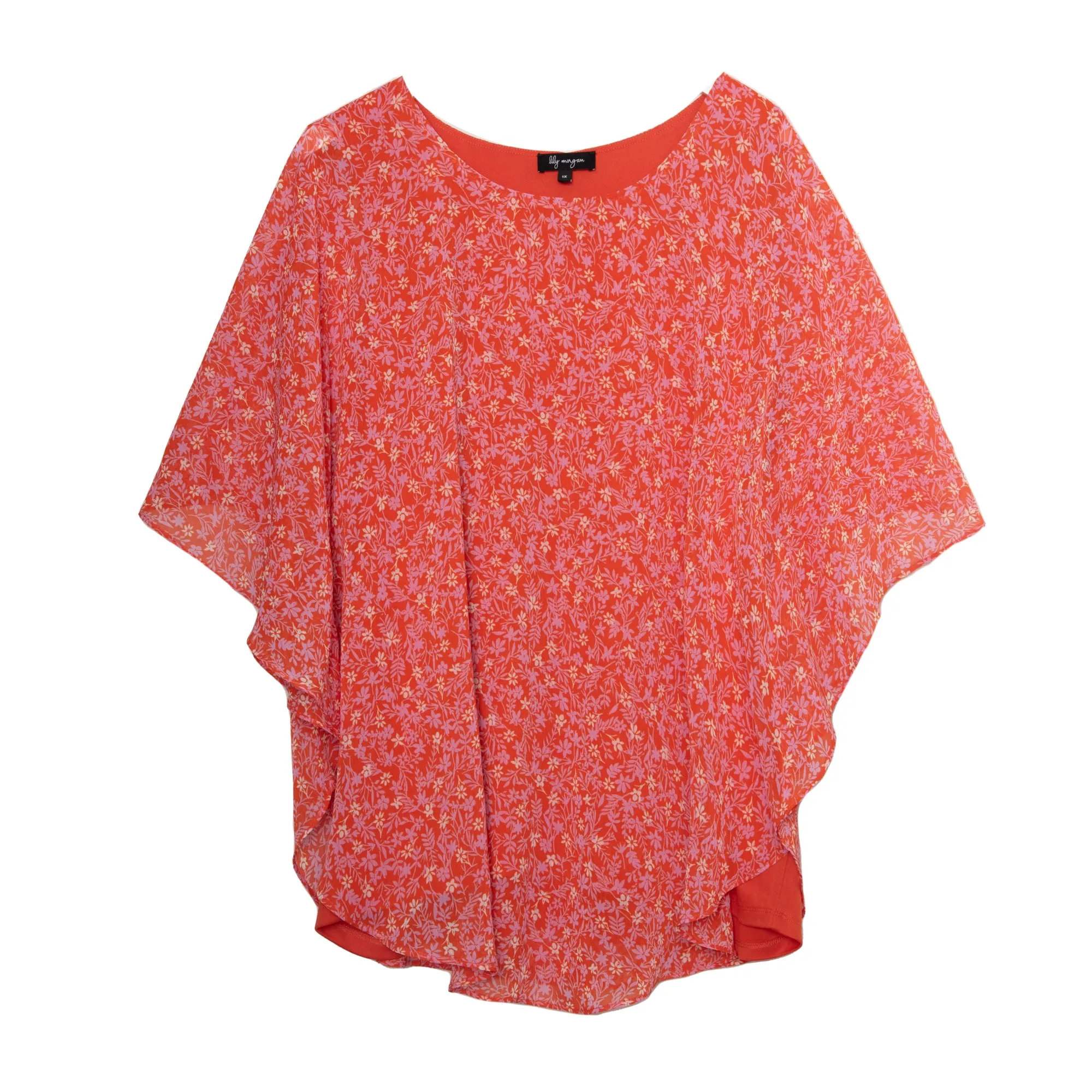 lily morgan Women's Plus Overlay Printed Blouse sold by Giant Tiger product image thumbnail 2