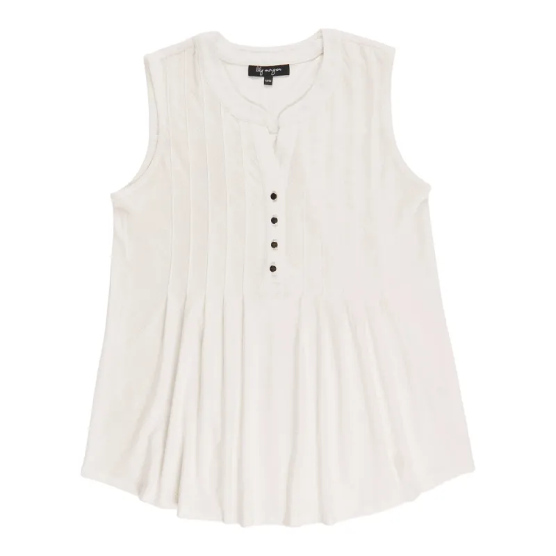 lily morgan Women's Sleeveless Pintuck Top sold by Giant Tiger