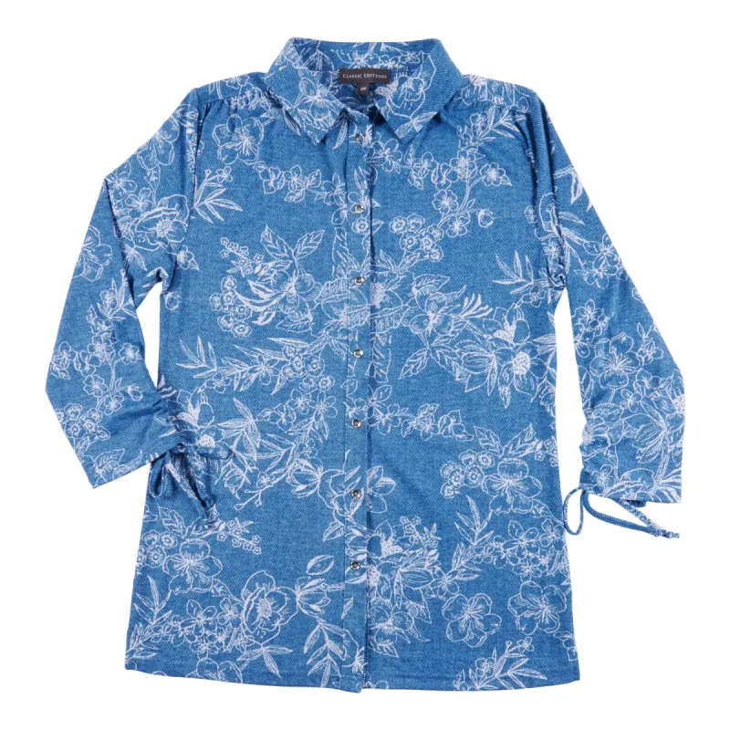 Classic Editions Women's Classic Flair Long Sleeve Printed Knit Shirt sold by Giant Tiger