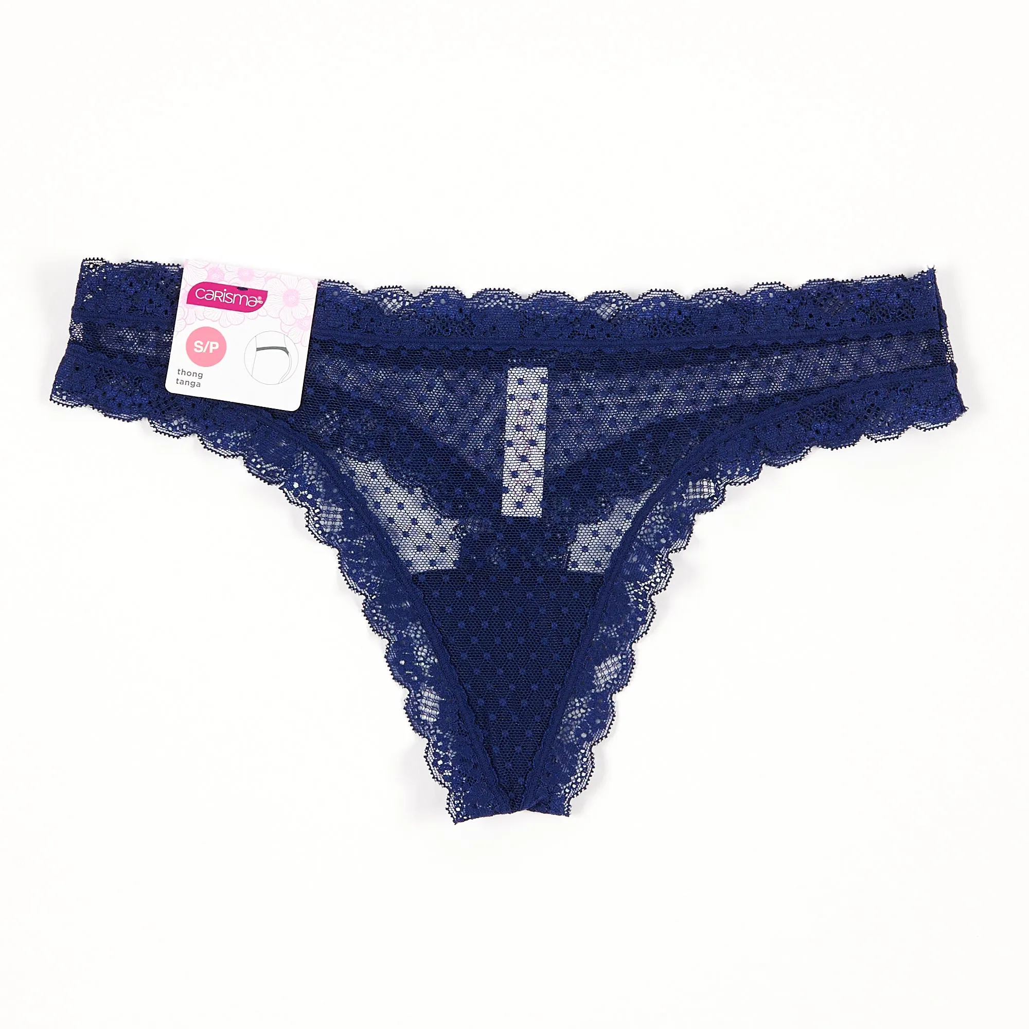 Carisma Women's Mesh Dotted Print Thong sold by Giant Tiger
