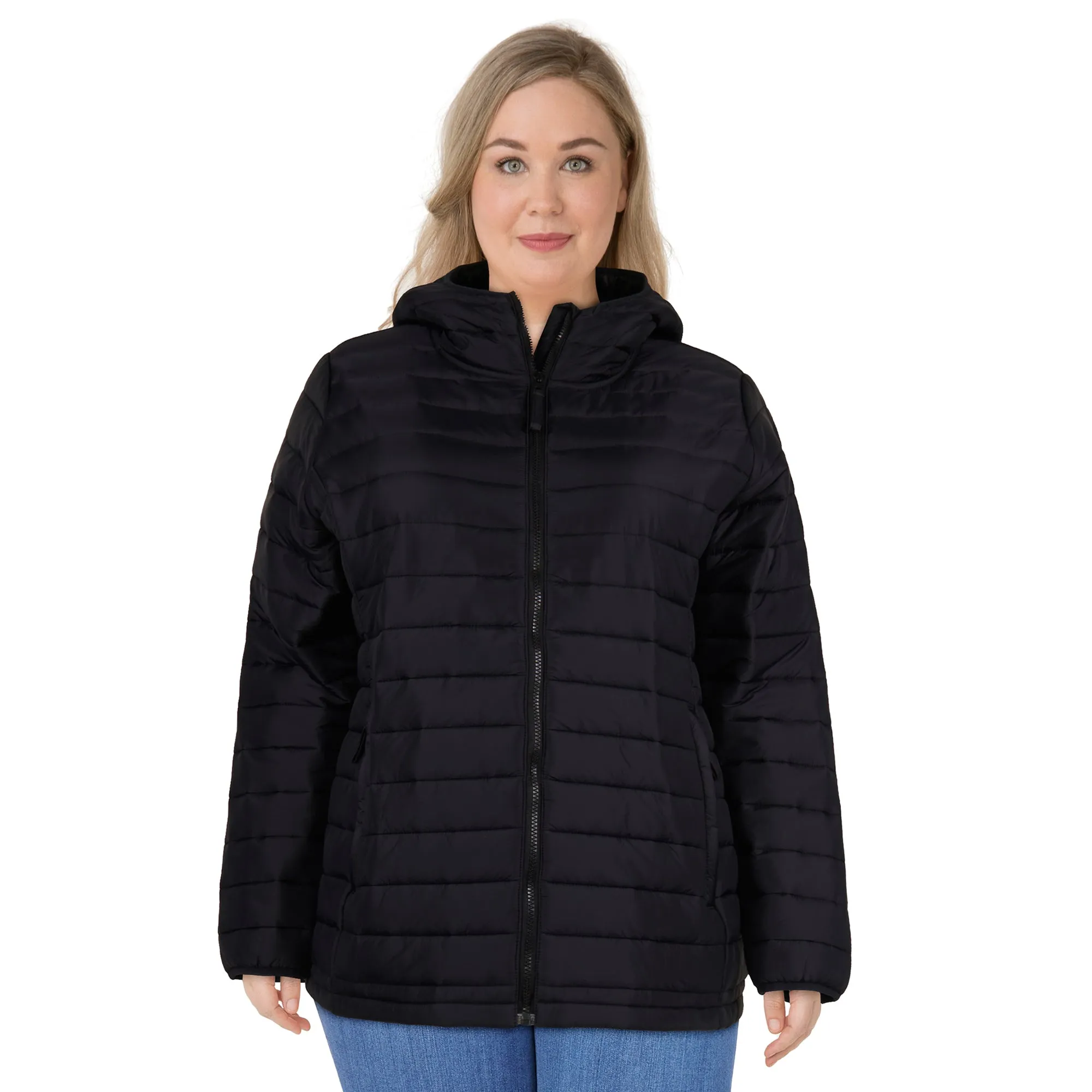mySTYLE Women's Plus Eco Short Puffer Jacket sold by Giant Tiger