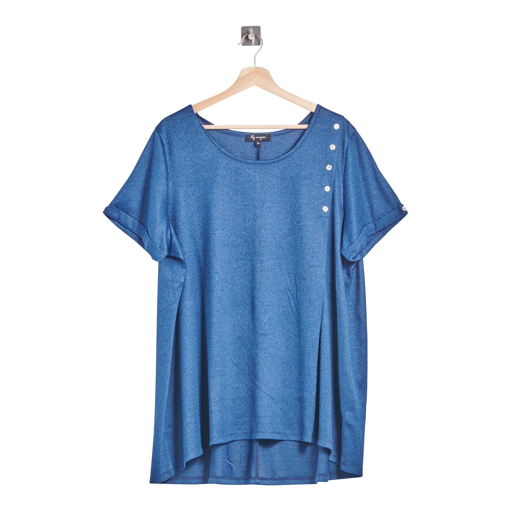 lily morgan Women's Plus Trend Edit Sweater Knit Top with Button Detailing sold by Giant Tiger product image thumbnail 2