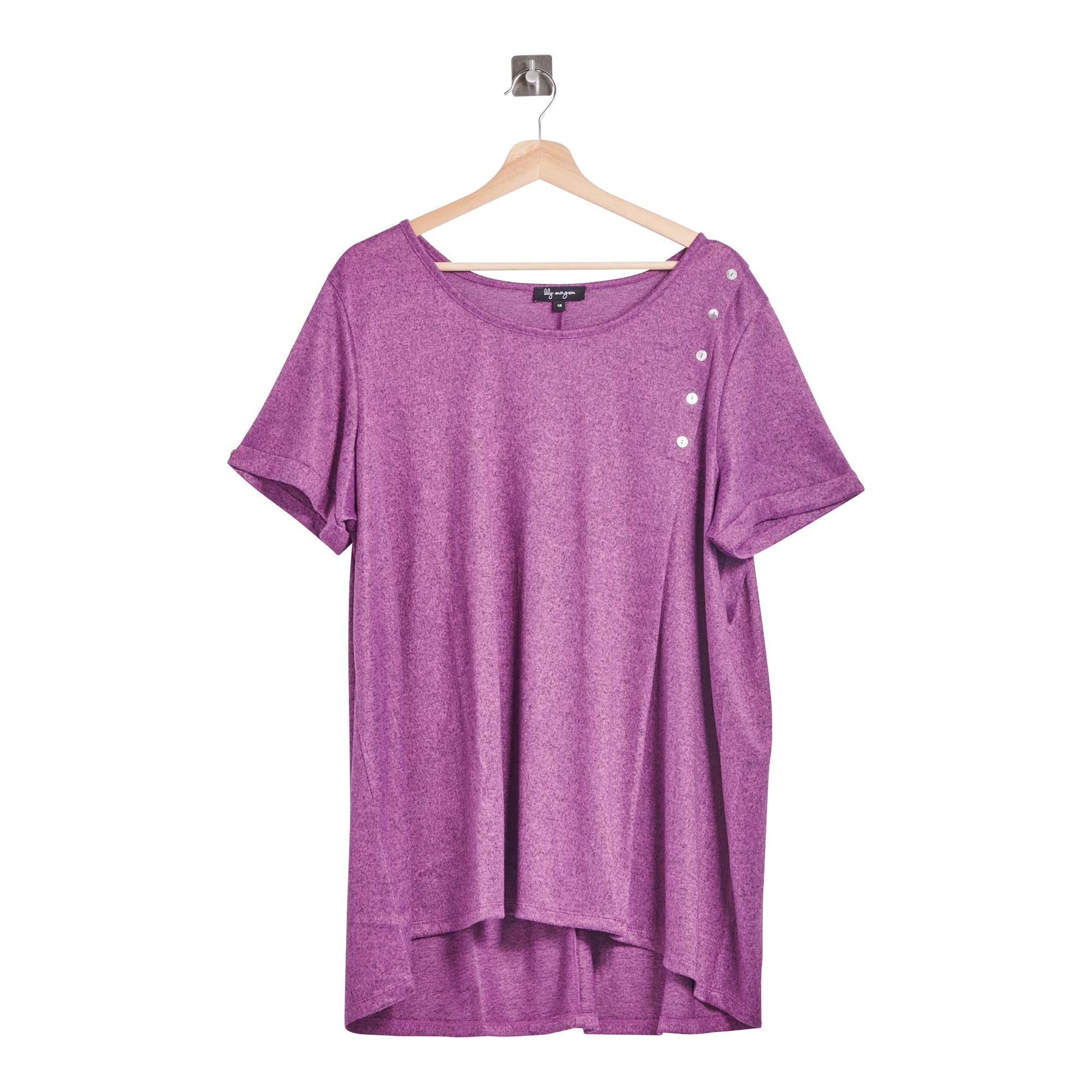 lily morgan Women's Plus Trend Edit Sweater Knit Top with Button Detailing sold by Giant Tiger product image thumbnail 4