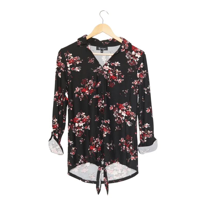 lily morgan Women's Festive Front Tie Top sold by Giant Tiger