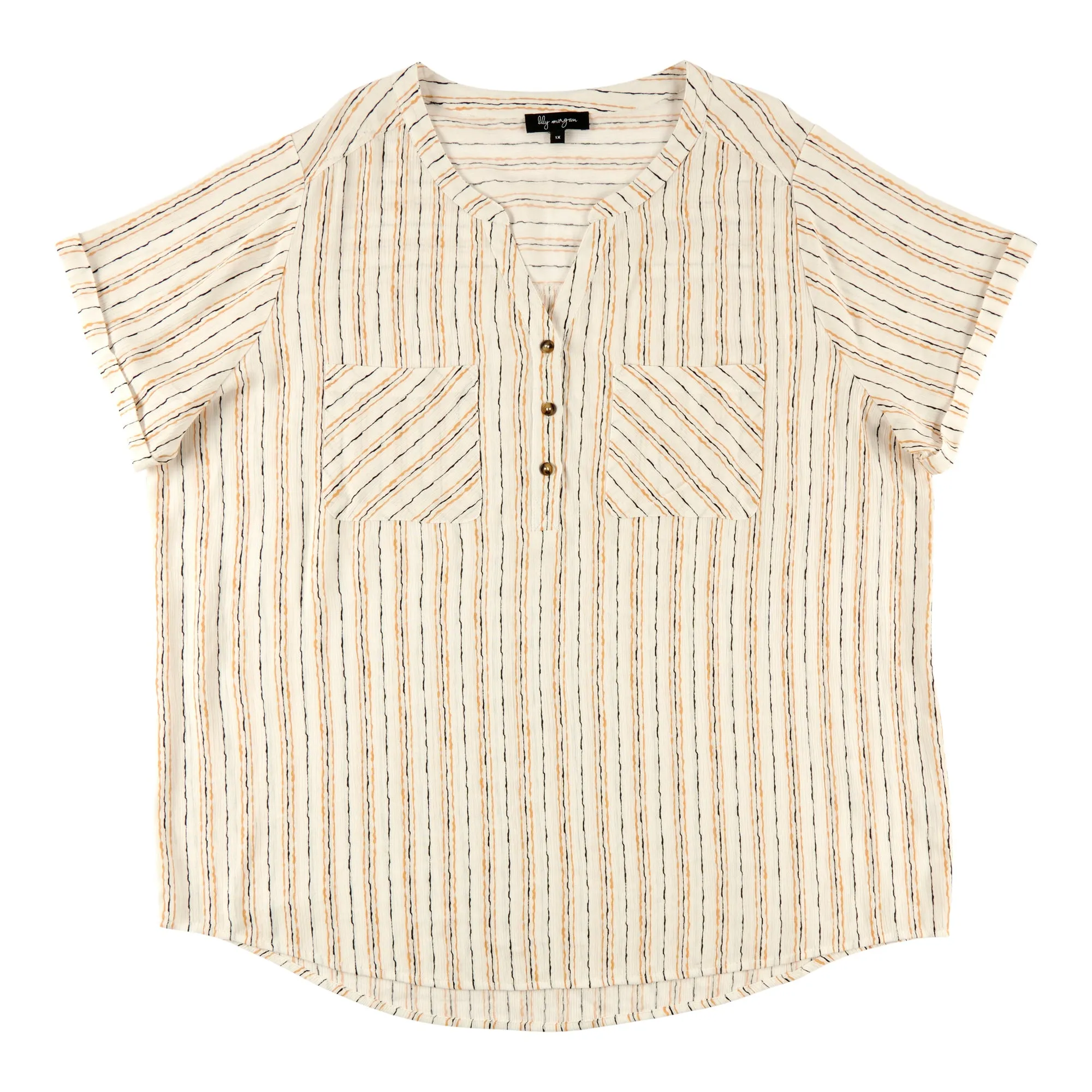 lily morgan Women's Plus V-Neck Blouse sold by Giant Tiger