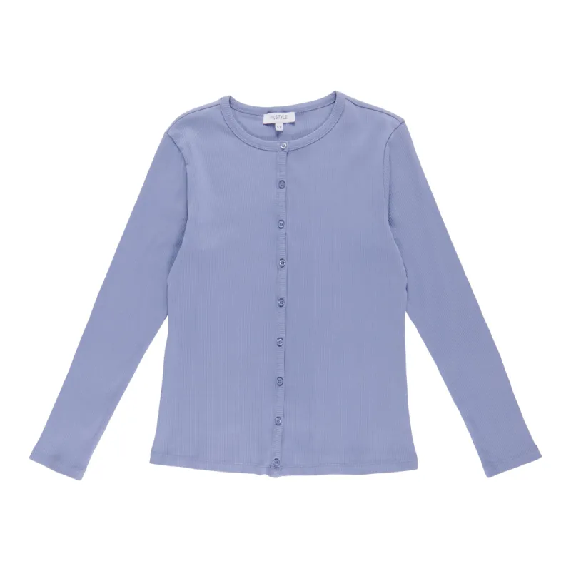 mySTYLE Women's Round Neck Button Front Ribbed Cardigan sold by Giant Tiger