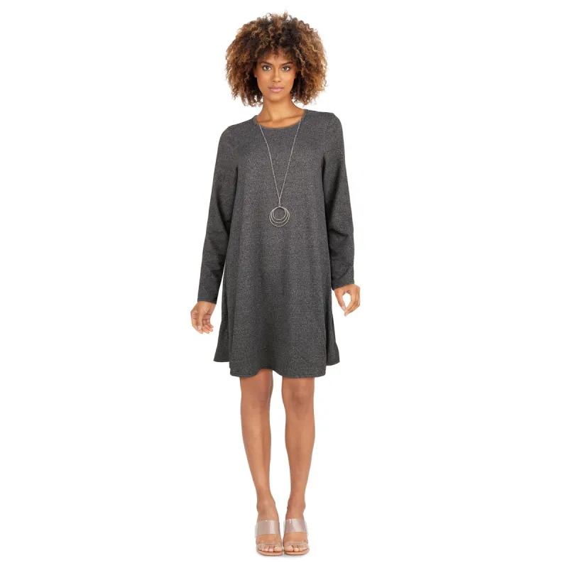 lily morgan Women's Long Sleeve Ruffle Dress with Necklace sold by Giant Tiger