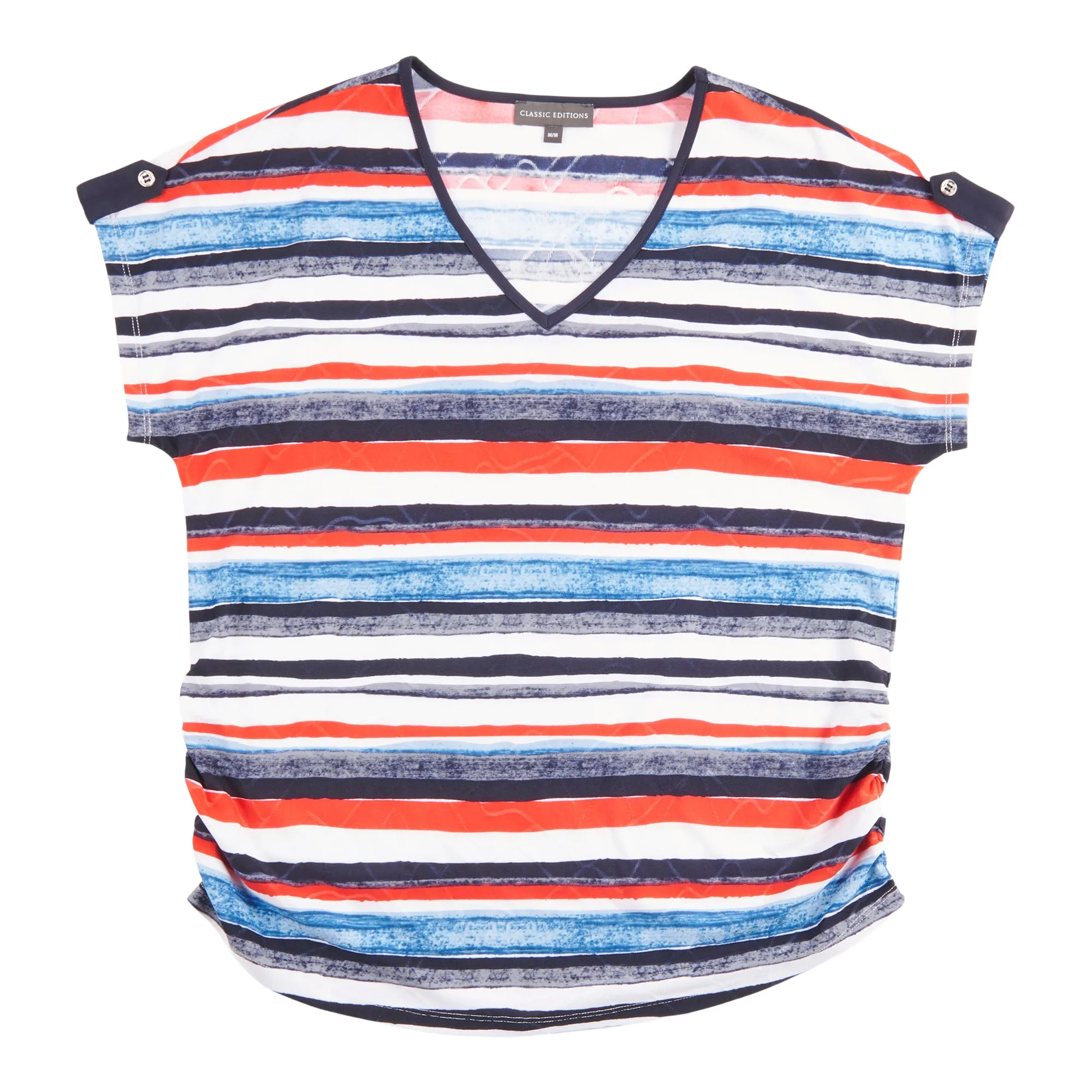 Classic Editions Women's Classic Style Striped Short Sleeve T-Shirt with Shoulder Strap sold by Giant Tiger product image thumbnail 2