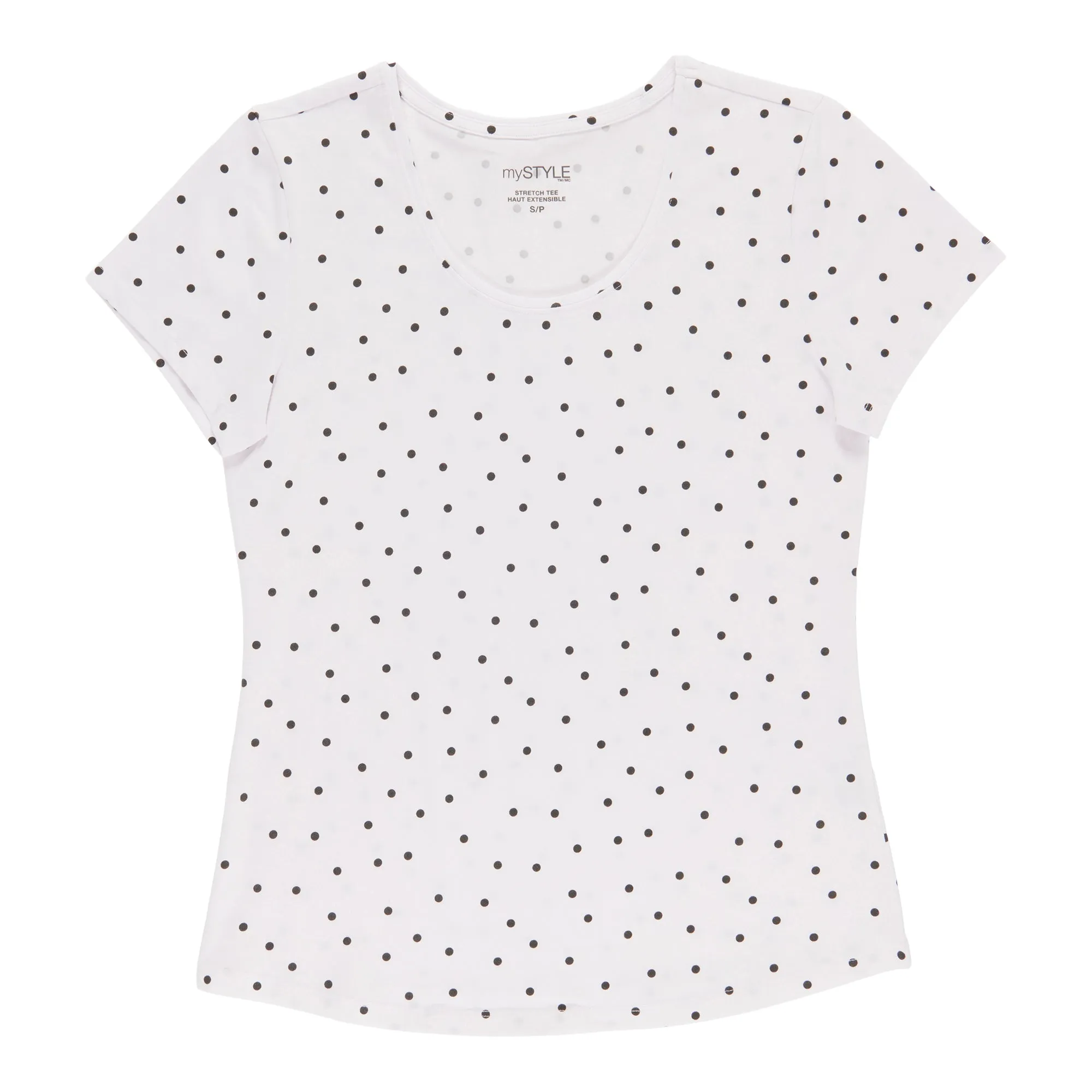 mySTYLE Women's Scooped Neck Stretch T-Shirt sold by Giant Tiger