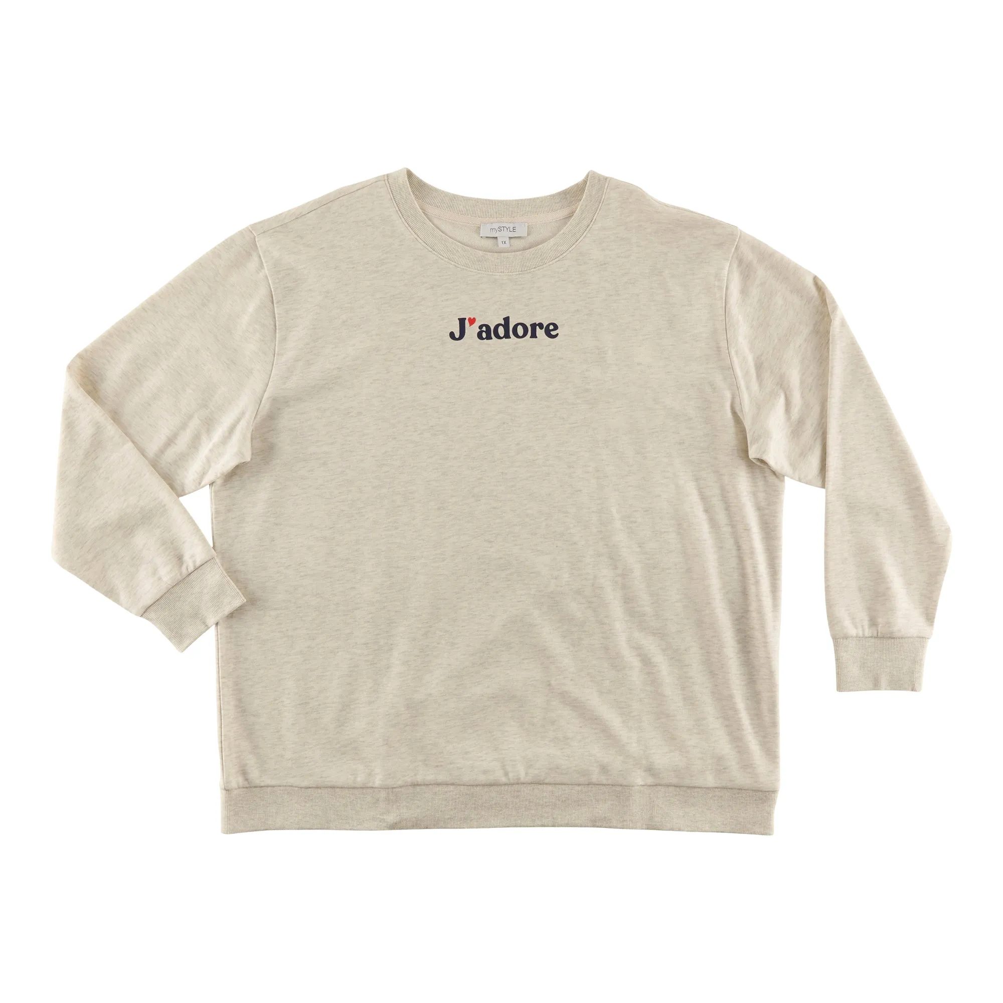 mySTYLE Women's Screen Printed Fleece Crew Neck sold by Giant Tiger