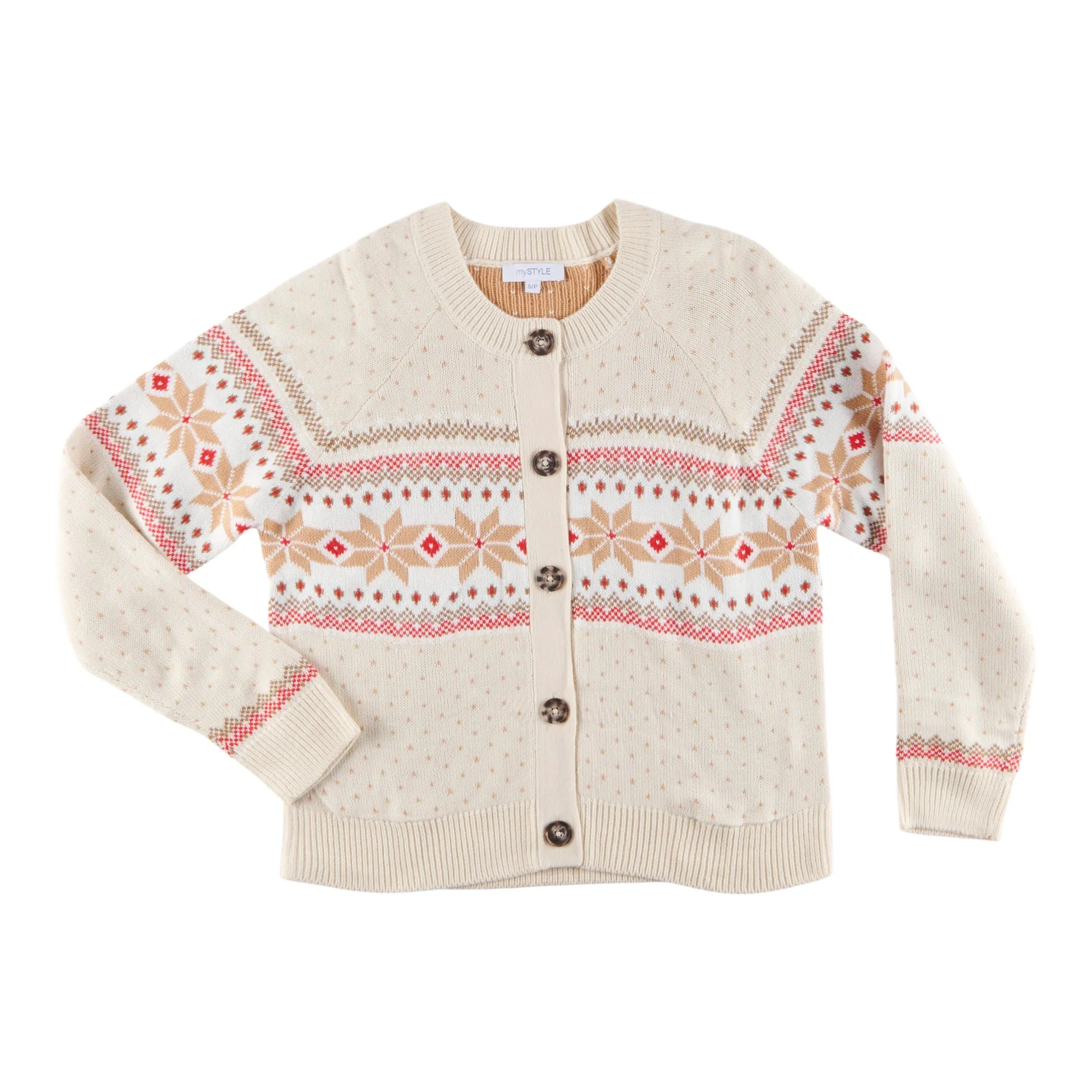 mySTYLE Women's Fair Isle Cardigan sold by Giant Tiger